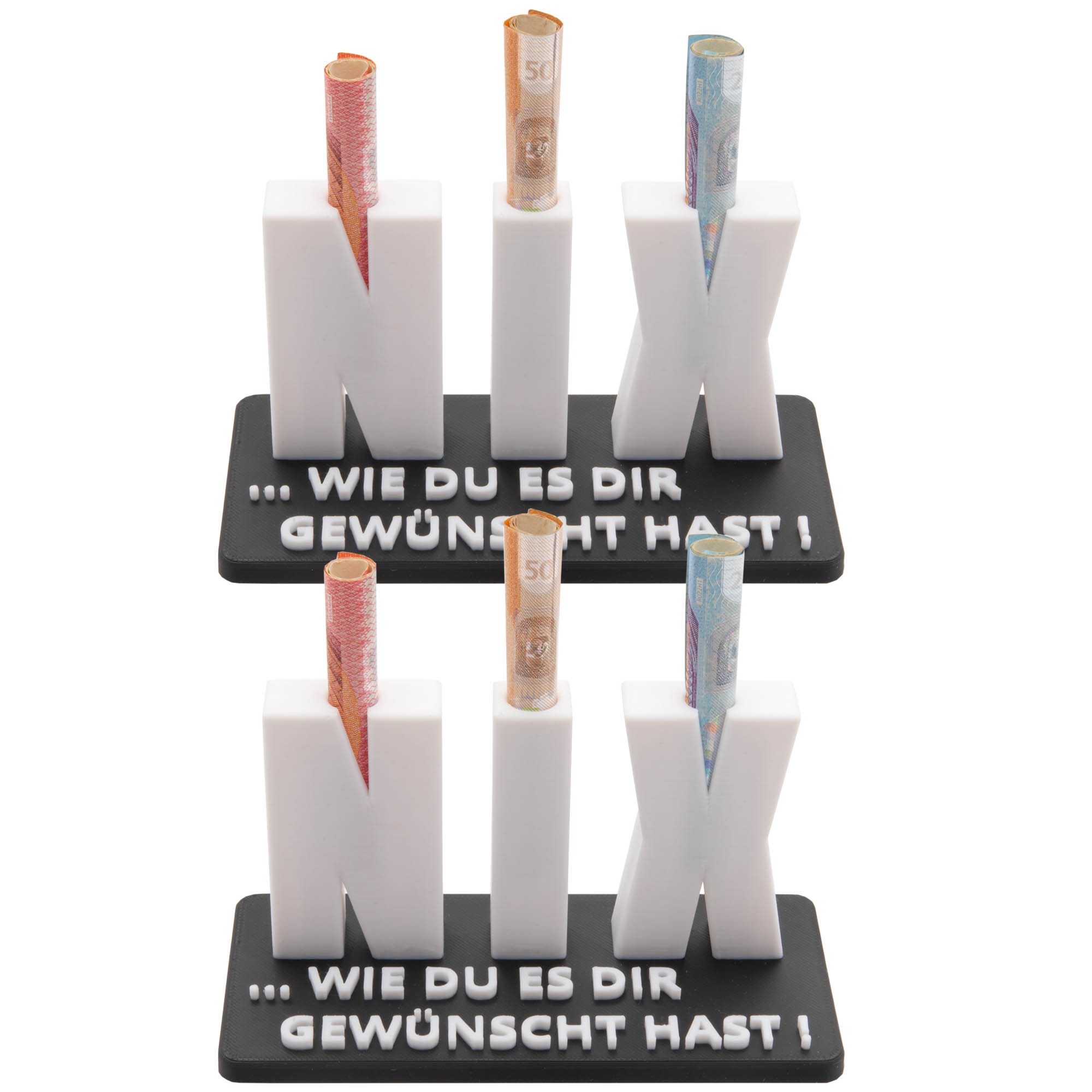 TSB Werk Geschenkbox 2x NIX Geldgeschenk Geschenk Geldscheingeschenk, Nichts, Geburtstag, Geschenkidee