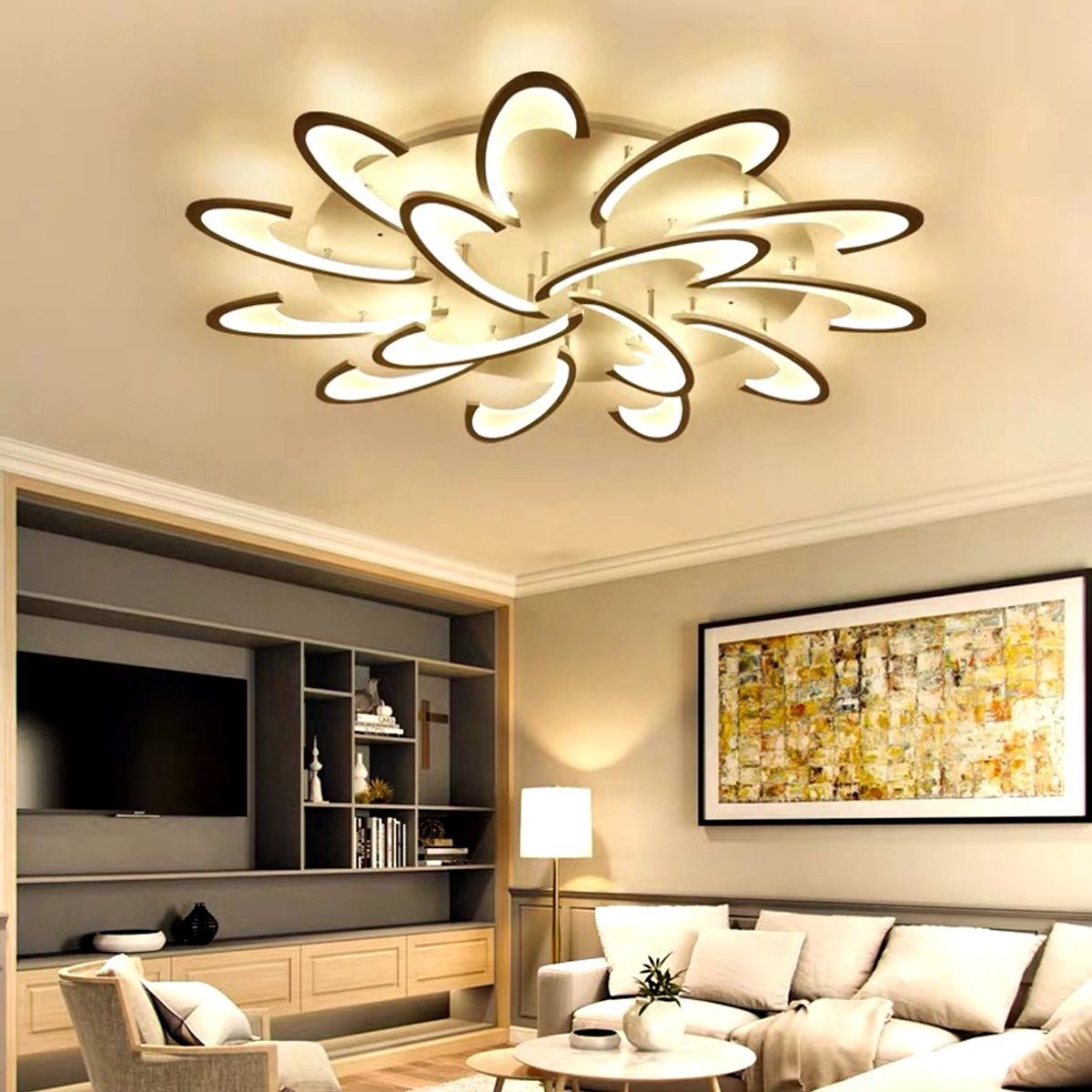 LETGOSPT Deckenleuchte Moderne LED Deckenleuchte Dimmbar günstig online kaufen