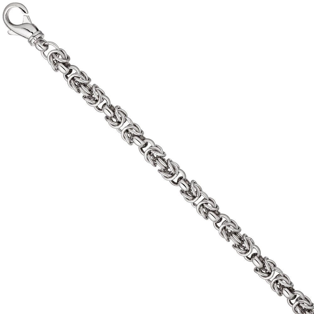 Schmuck Krone Königsarmband 7,2mm Armband Erbs-Königskette, 925 Silber, 20cm, Silber 925