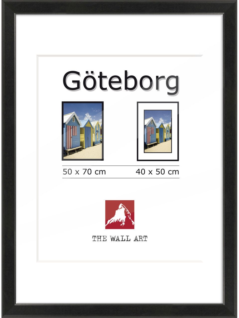 The Wall - the art of framing AG Bilderrahmen Bilderrahmen Holz Göteborg schwarz 50 x 70 cm