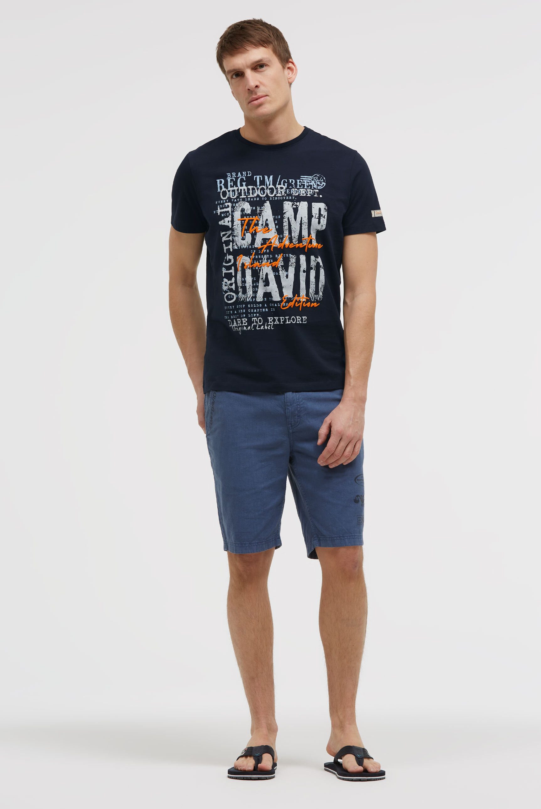 CAMP DAVID Rundhalsshirt mit Necktape