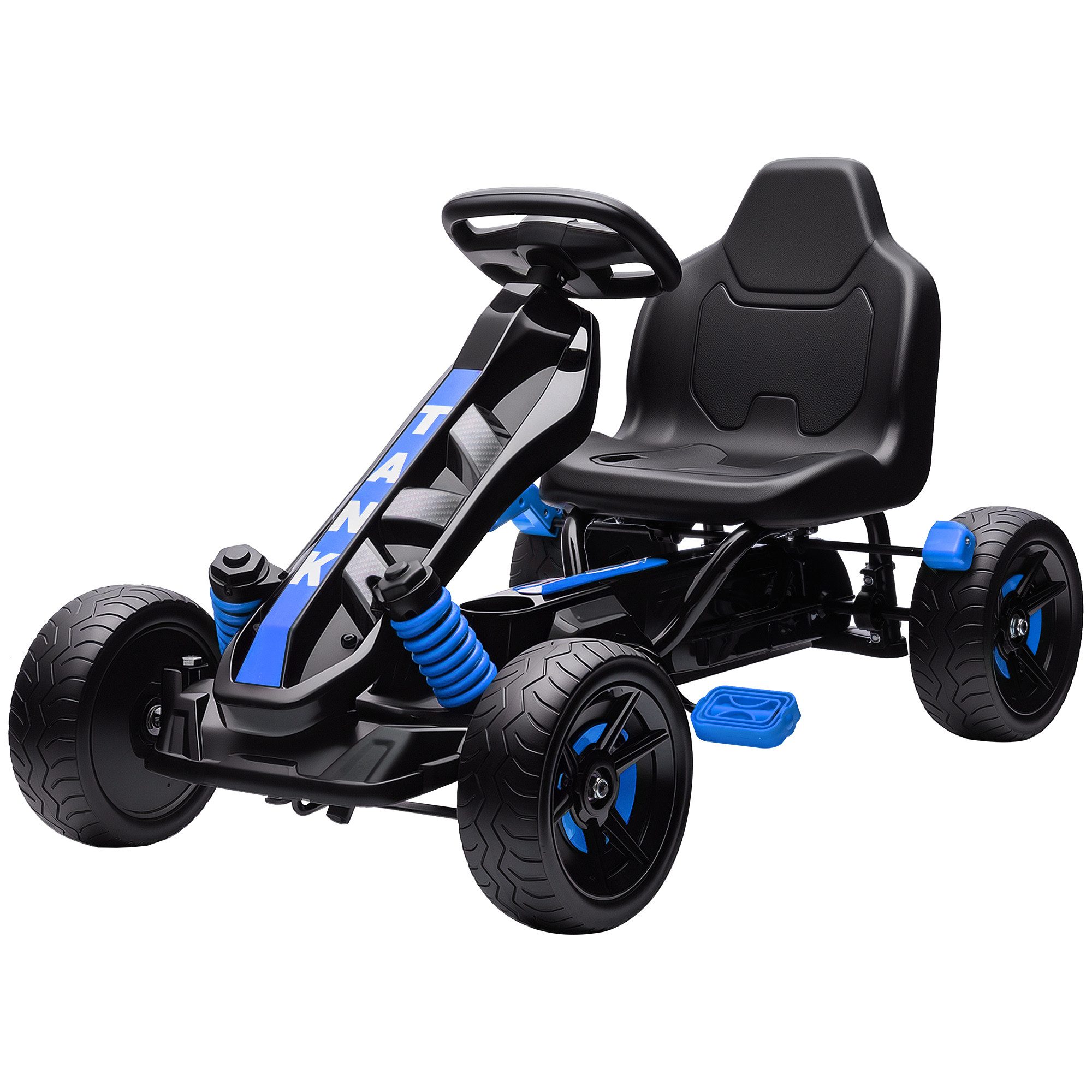 Go-Kart Gokart mit Pedalen, Tretauto für Kinder mit Bremse, rutschfeste Räder
