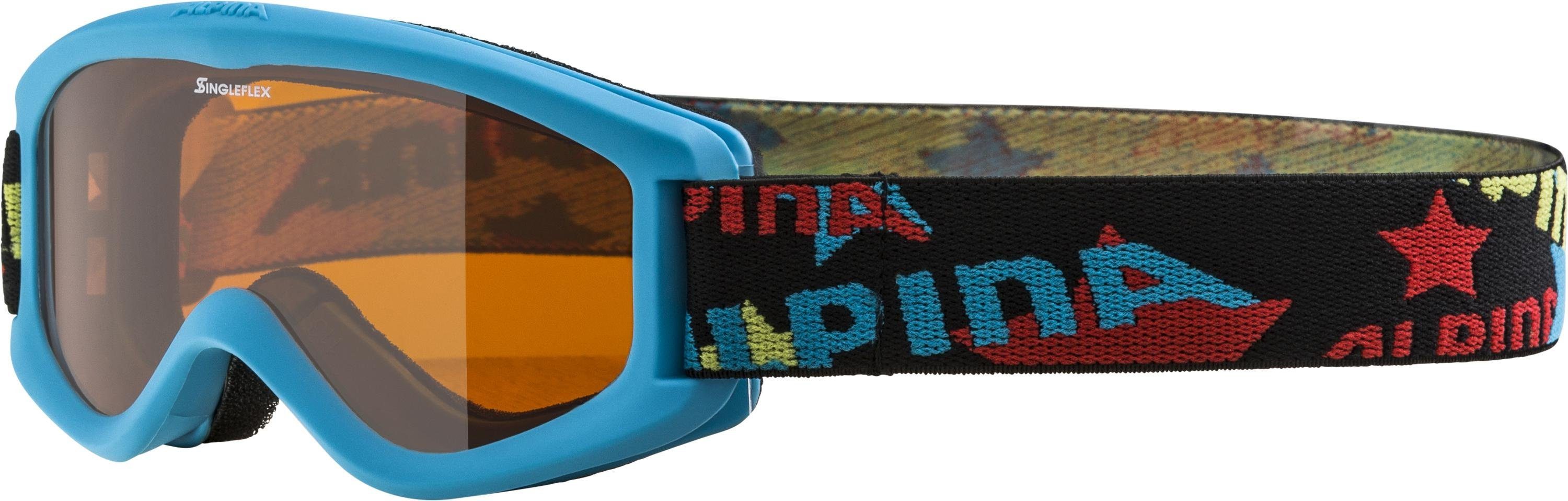 Carvy 2.0 Kinder Alpina cyan matt Sports Skibrille 488 für Skibrille Alpina