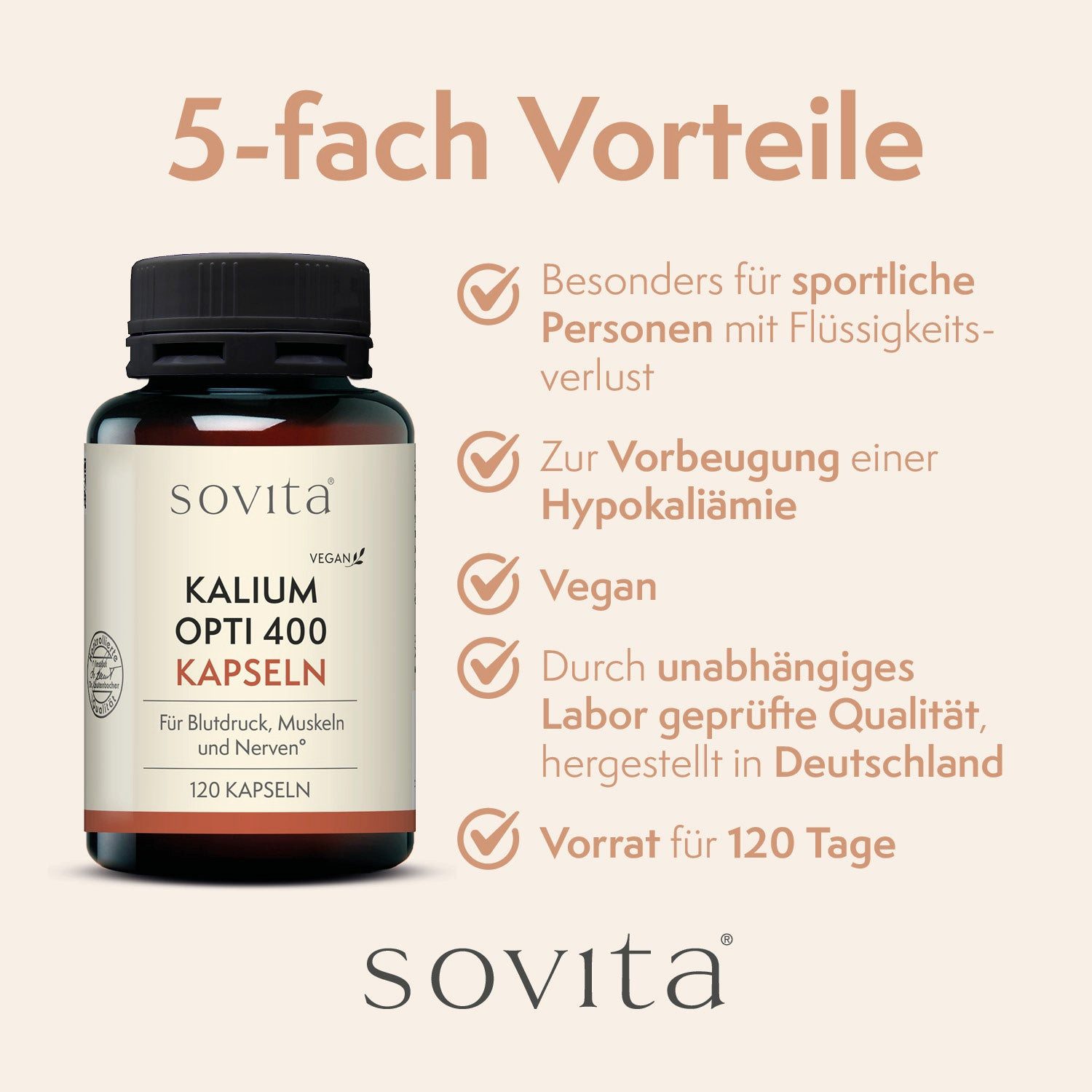 Ascopharm Kalium Opti 400 Kapseln, 120 Stk. mit 400 mg Kalium vegan 1, 1 er 120 St.