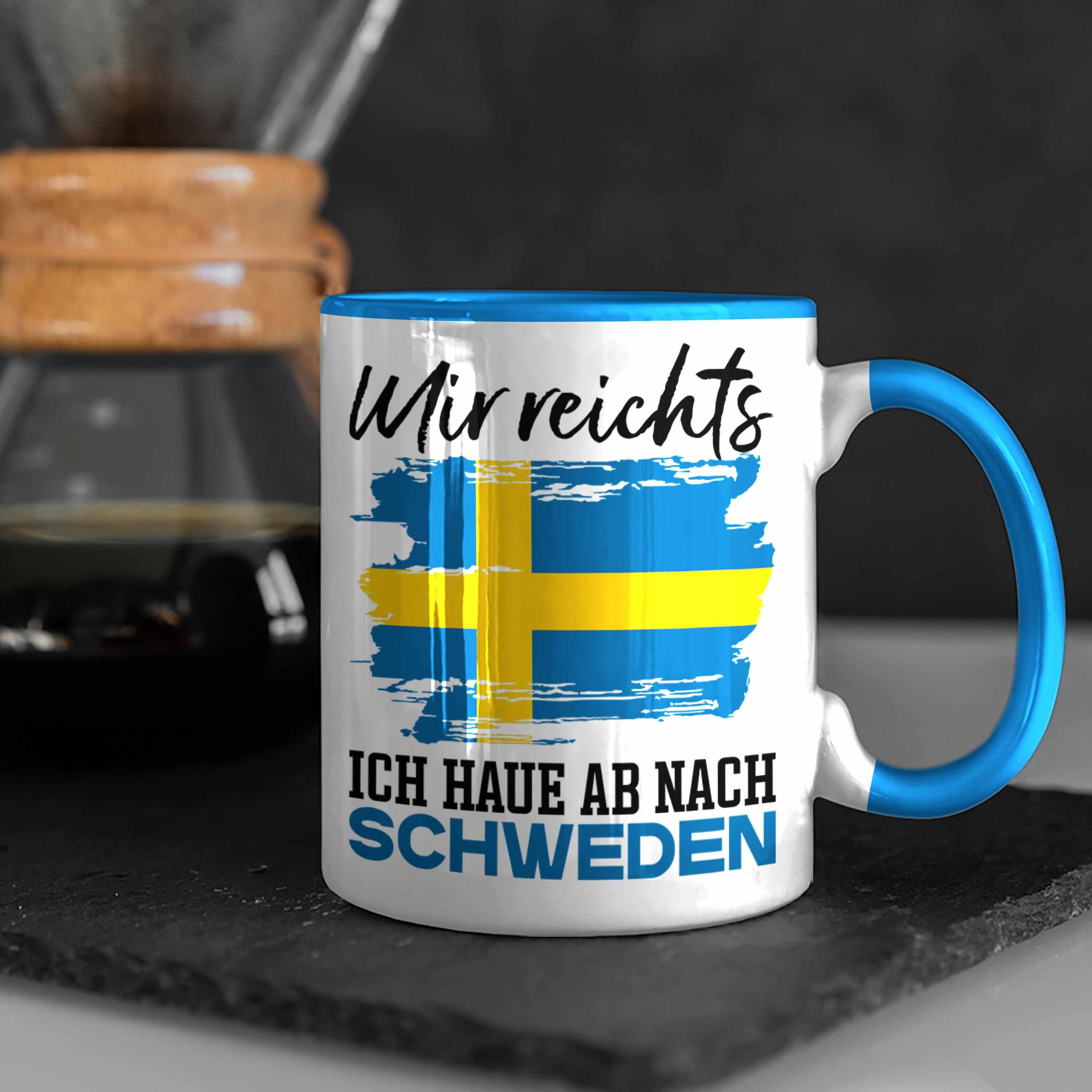 Mir Ab Geschenk Schweden Schweden Ich Blau Tasse Trendation Tasse Reichts U Nach Hau Urlaub