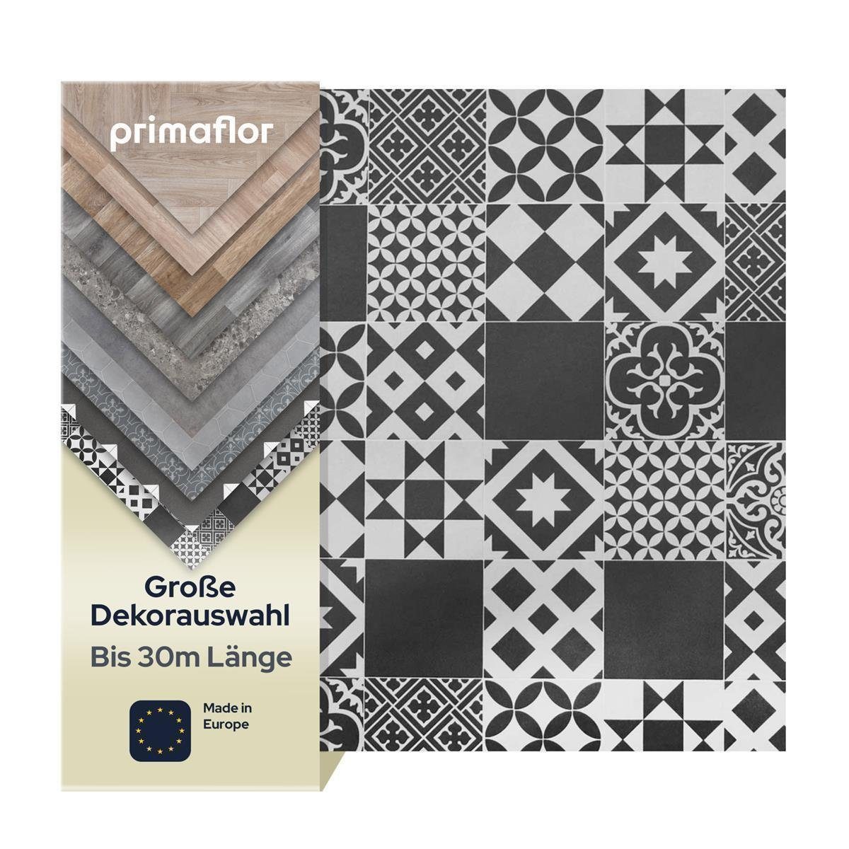 Primaflor-Ideen in Textil Vinylboden PVC TURVO - Fliese Lissabon - 2m breit - viele Длинаn, Starke Nutzschicht