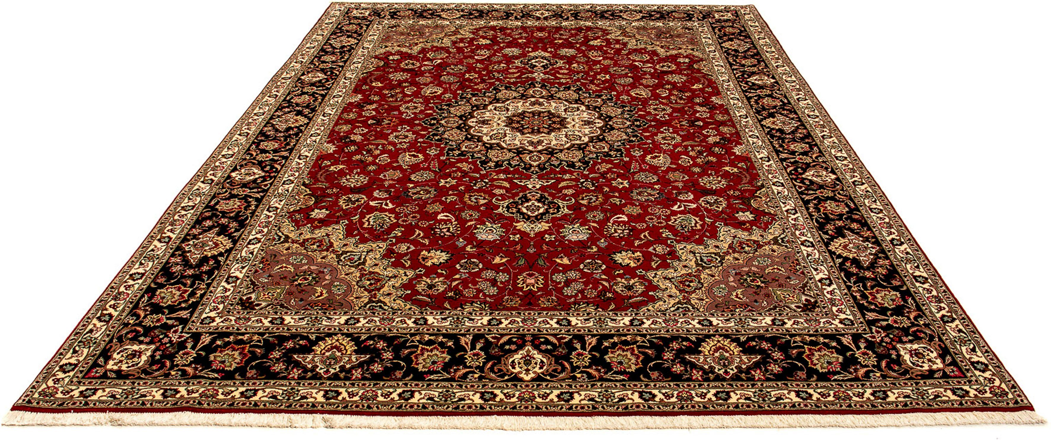 Orientteppich Perser - Täbriz - Royal - 358 x 250 cm - rot, morgenland, rechteckig, Höhe: 7 mm, Wohnzimmer, Handgeknüpft, Einzelstück mit Zertifikat