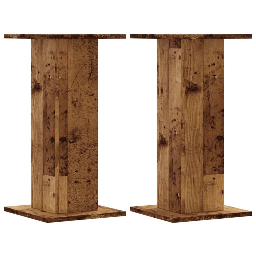 vidaXL Blumenständer Pflanzenständer 2 Stk. Altholz-Optik 30x30x60 cm Holzwerkstoff (1 St)