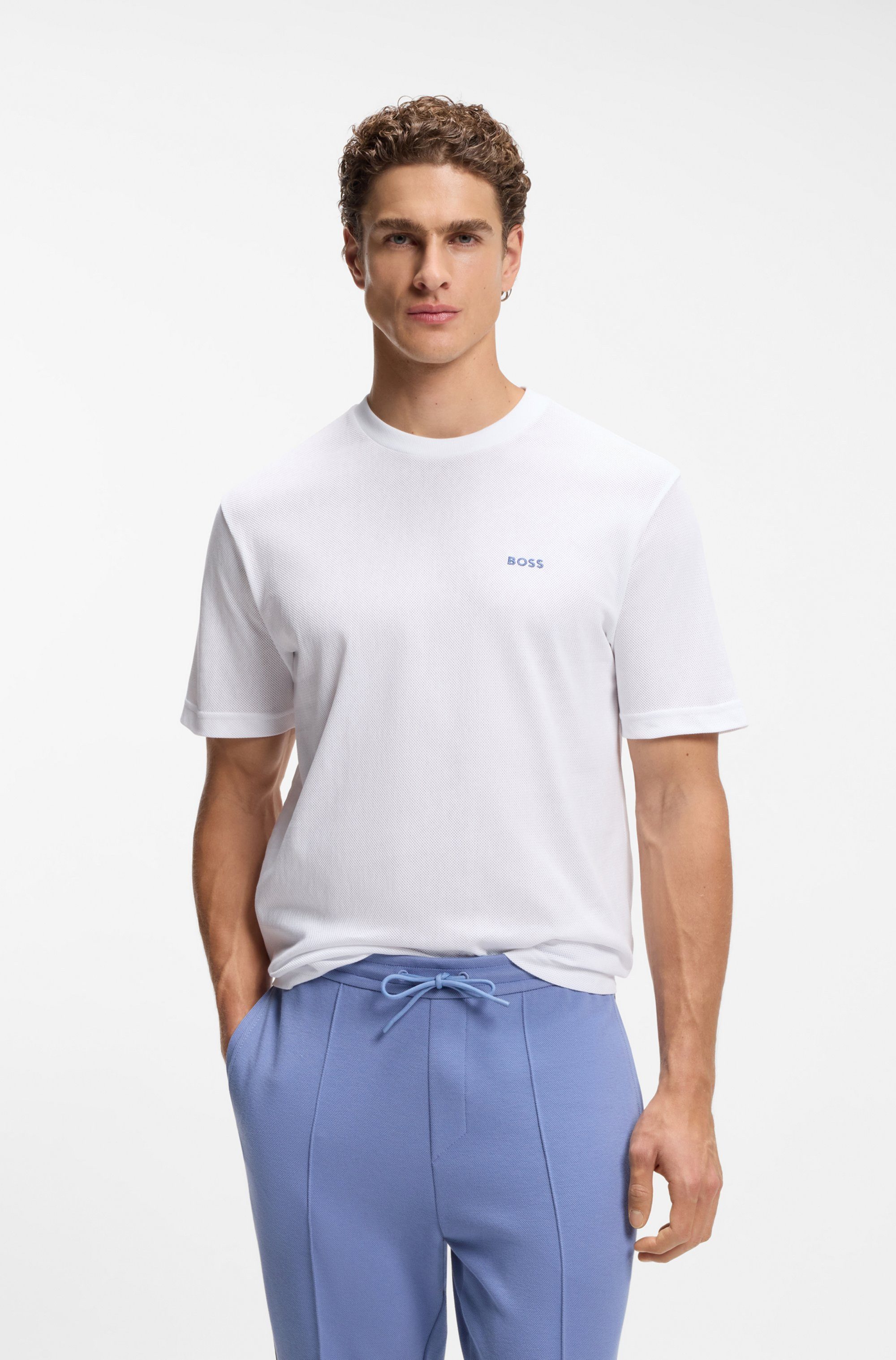 BOSS GREEN T-Shirt Rückendruck, Regular Fit, reine Baumwolle