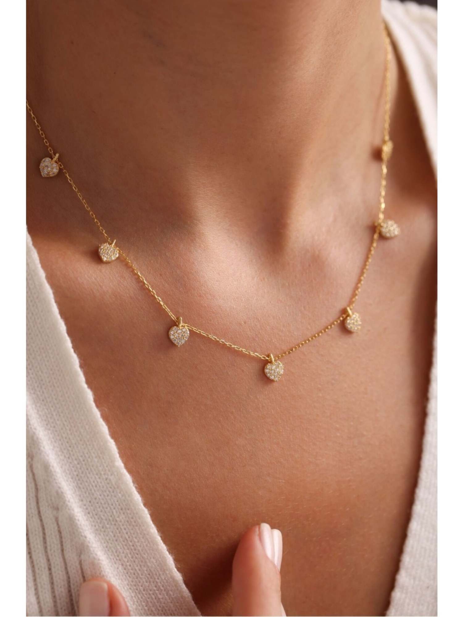 Nisan Kette und Anhänger Set, 925 Sterling Silber Damen Halskette mit Zirko günstig online kaufen