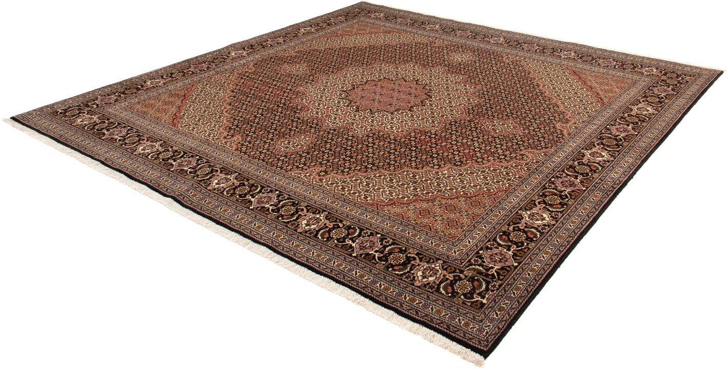 Orientteppich Perser - Täbriz - Royal - 250 x 249 cm - braun, morgenland, rechteckig, Höhe: 8 mm, Wohnzimmer, Handgeknüpft, Einzelstück mit Zertifikat