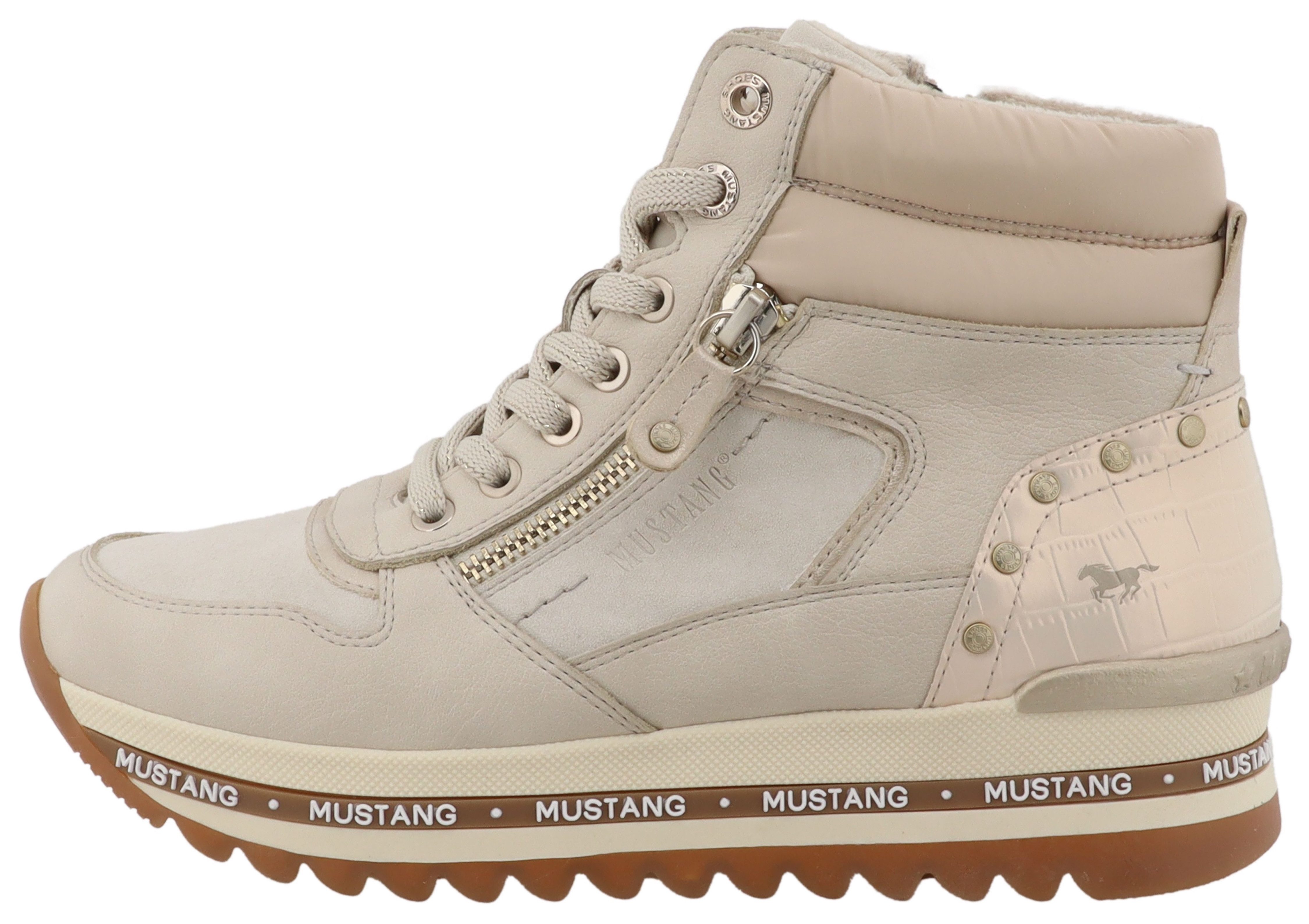Mustang Shoes Urbana Winterboots Plateausneaker, Winterboots mit wärmendem Textilfutter