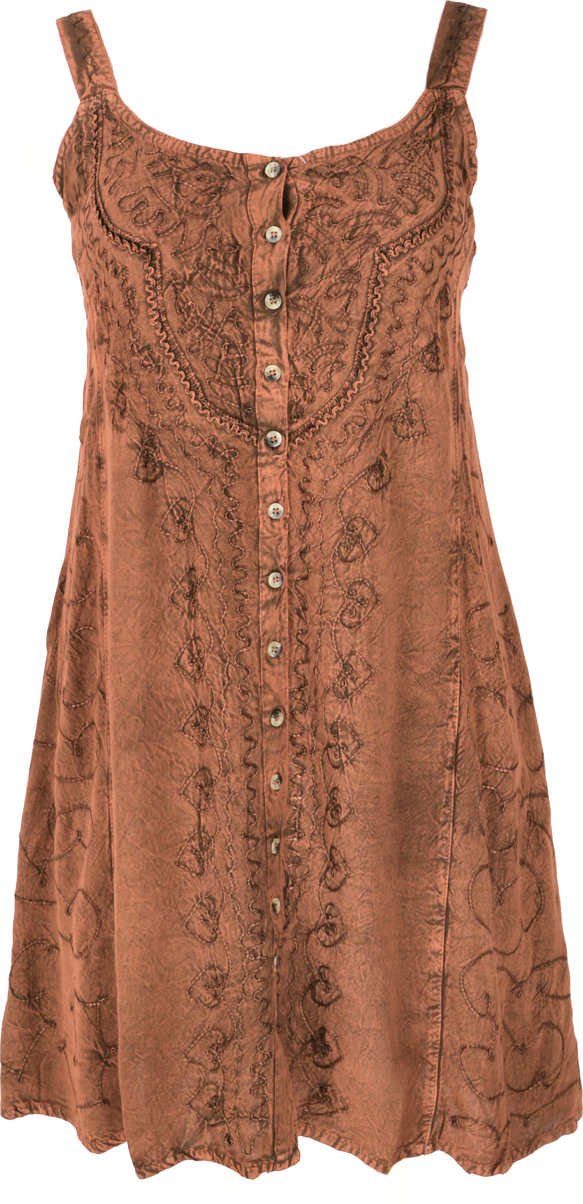 Guru-Shop Midikleid Besticktes indisches Minikleid Boho günstig online kaufen