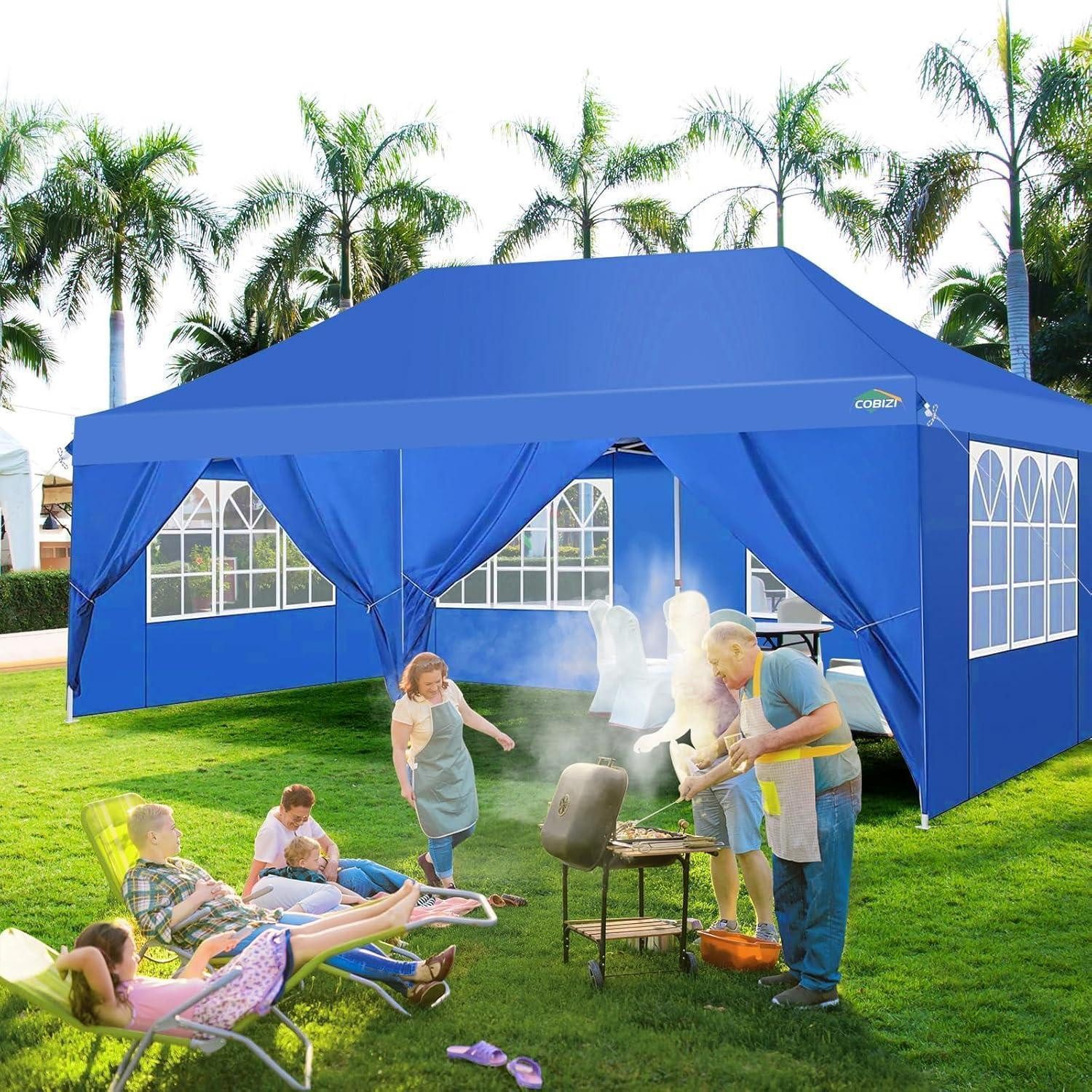 COBIZI Faltpavillon Faltpavillon 3x6m Wasserdicht Stabil Partyzelt 6 Seitenwänden