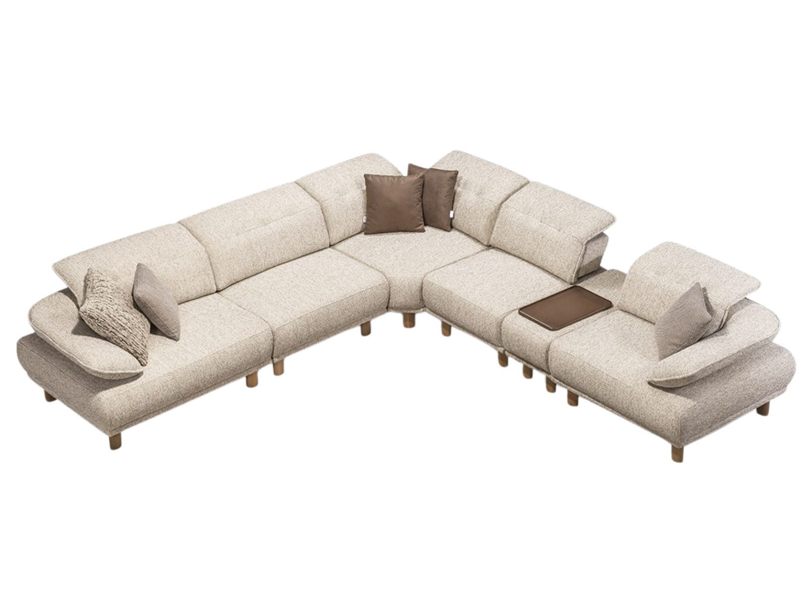 Villa Möbel Ecksofa Tokyo, 1 Teile, mit Schlaffunktion durch verstellbare Rückenlehne