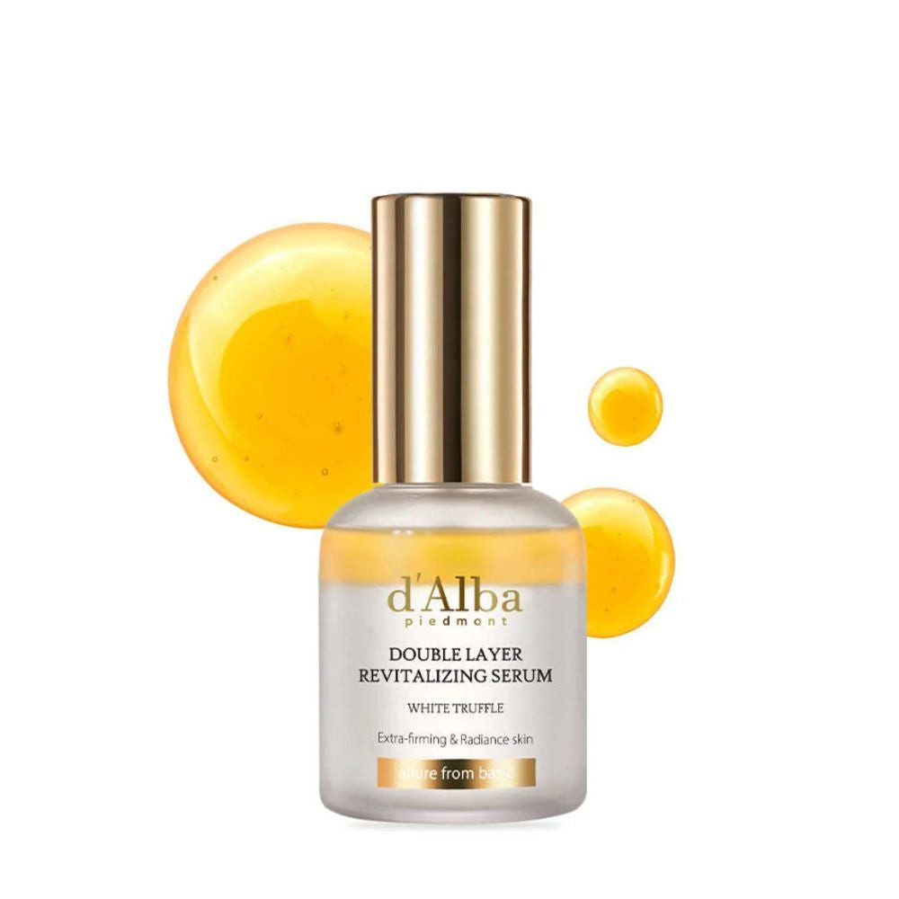 d'Alba Gesichtsserum d'Alba, White Truffle Double Layer Revitalizing Serum - 30 ml, Luxuriöses zweiphasiges White-Truffle-Anti-Aging-Serum