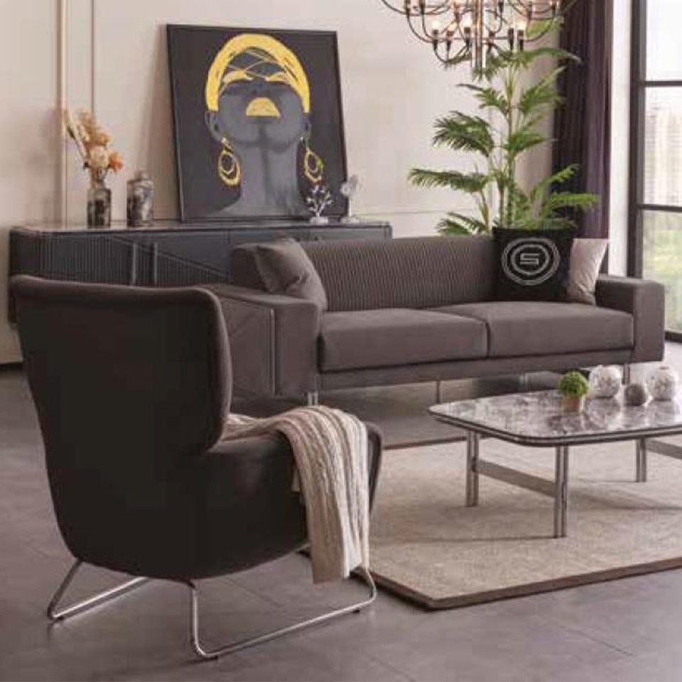 JVmoebel Sessel, Sessel 1 Design Gepolsterte Luxus Modern Einsitzer Stoff Sitzer