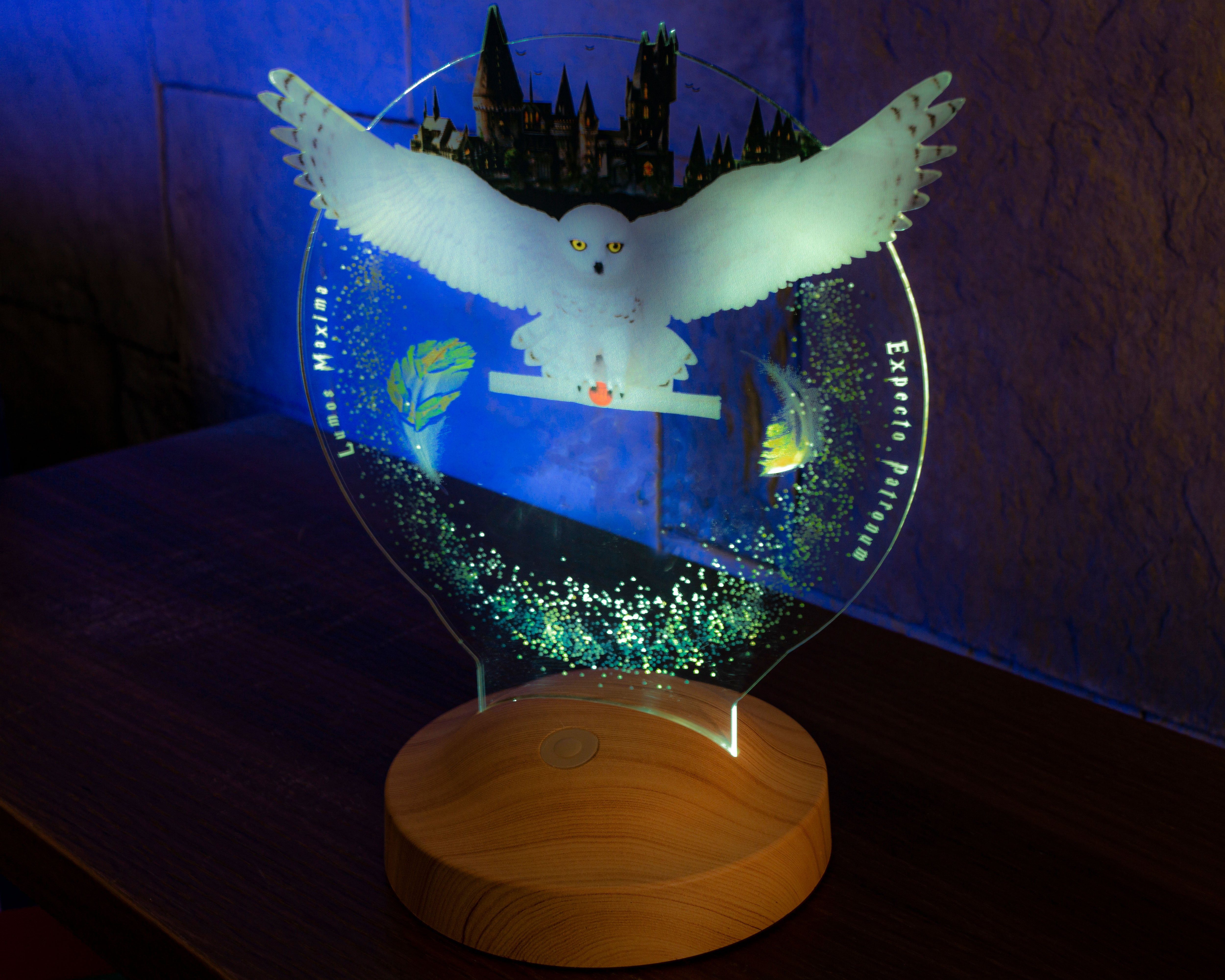 Geschenkelampe Nachttischlampe »Hogwarts Hedwig Harry Potter Eule Lampe mit  UV Druck 3D Vision LED Nachtlicht«, LED Lampe online kaufen | OTTO