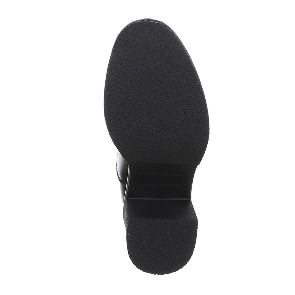 Ital-Design Damen Party & Clubwear Overkneestiefel (87108652) Blockabsatz Overknees in Schwarz