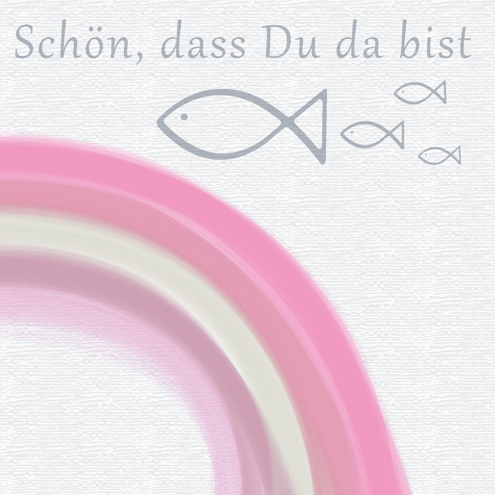 Serviettenshop Papierserviette 20 Servietten "Schön" Rainbow fishes rose - rosa 33x33cm, (20 St)