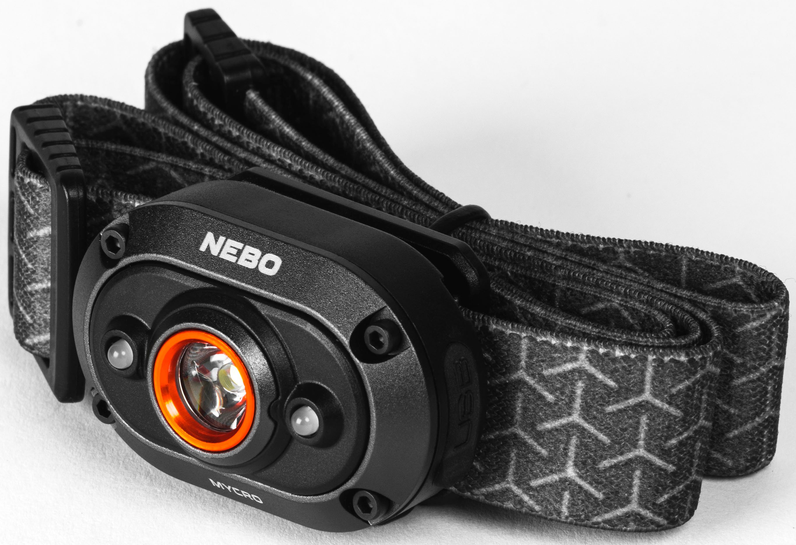 NEBO LED Stirnlampe Nebo MYCRO (Set, 3-St., Stirnlampe inkl. Ladekabel, Strinband)