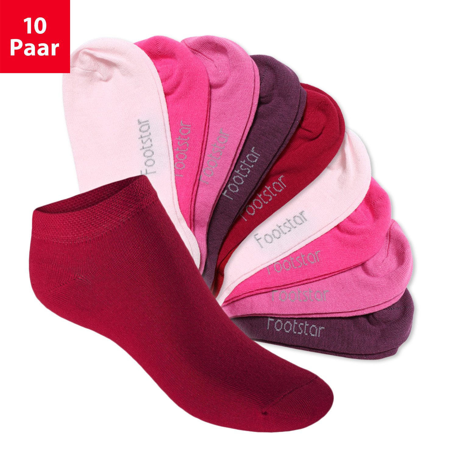 Footstar Sneakersocken EVERYDAY! Kinder Sneaker Socken (10 Paar) Kurze Socken für Kids (10-Paar)