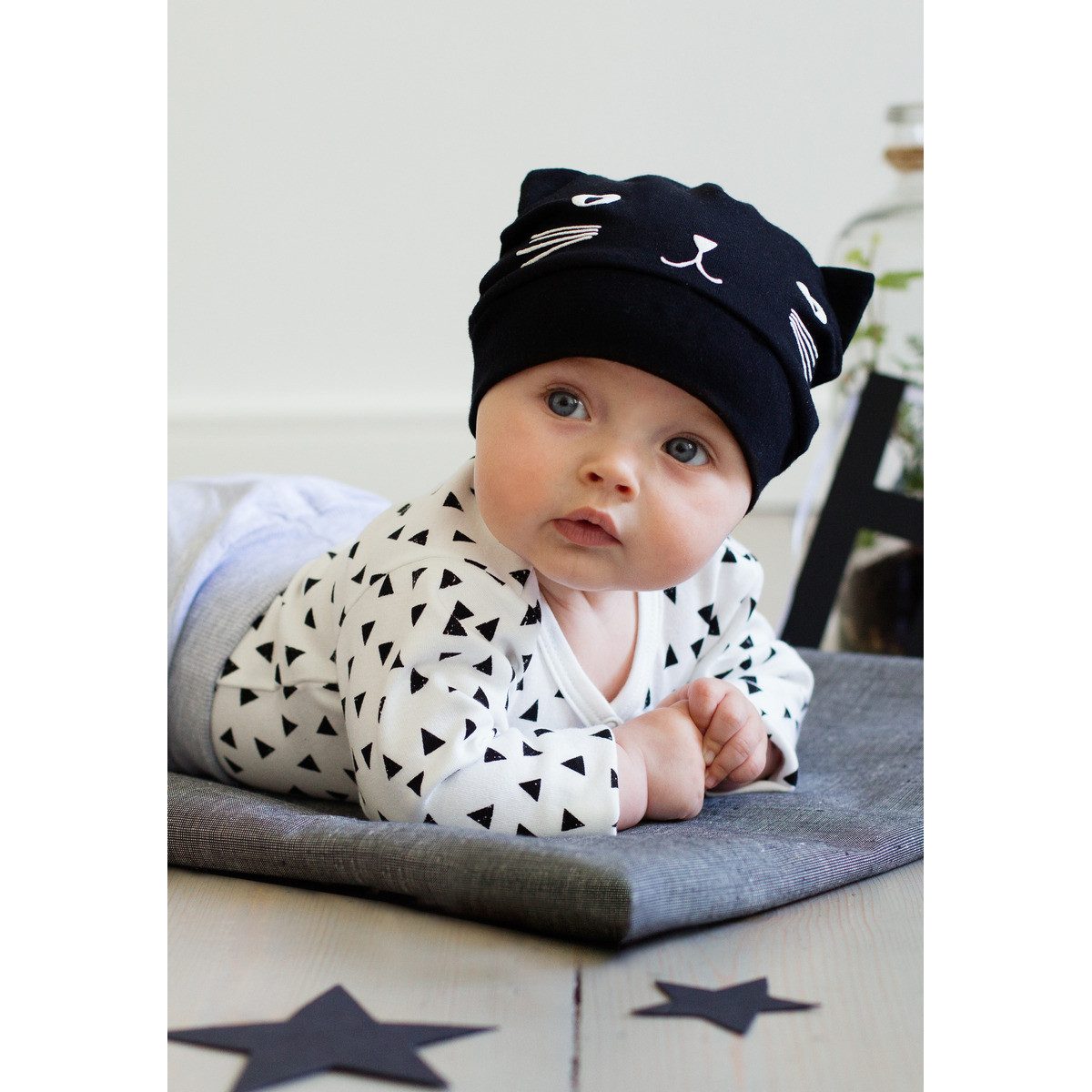PINOKIO Langarmwickelbody Dreiecke Unisex Kinder (1-tlg) Langarm Einteiler, Body, Longsleeve-Body, Bodysuit, Stretchbody