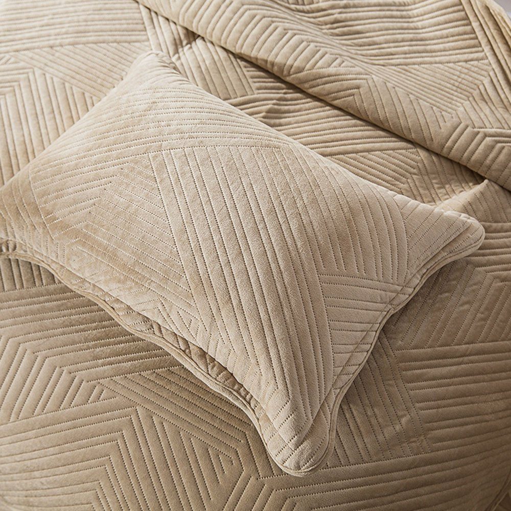 FELIXLEO Bettwäsche Tagesdecke Stepp Kristallsamt mit 2 Kissenbezu 220*240 günstig online kaufen