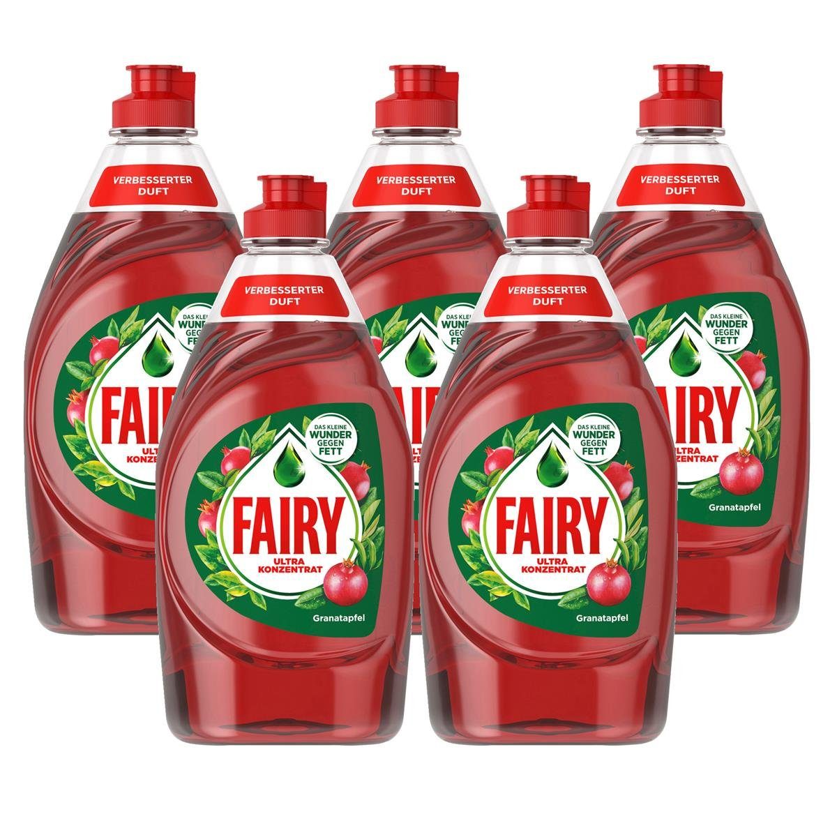 Fett Gegen Fairy Ultra (5er 450ml Geschirrspülmittel Fairy Konzentrat Granatapfel Spülmittel -