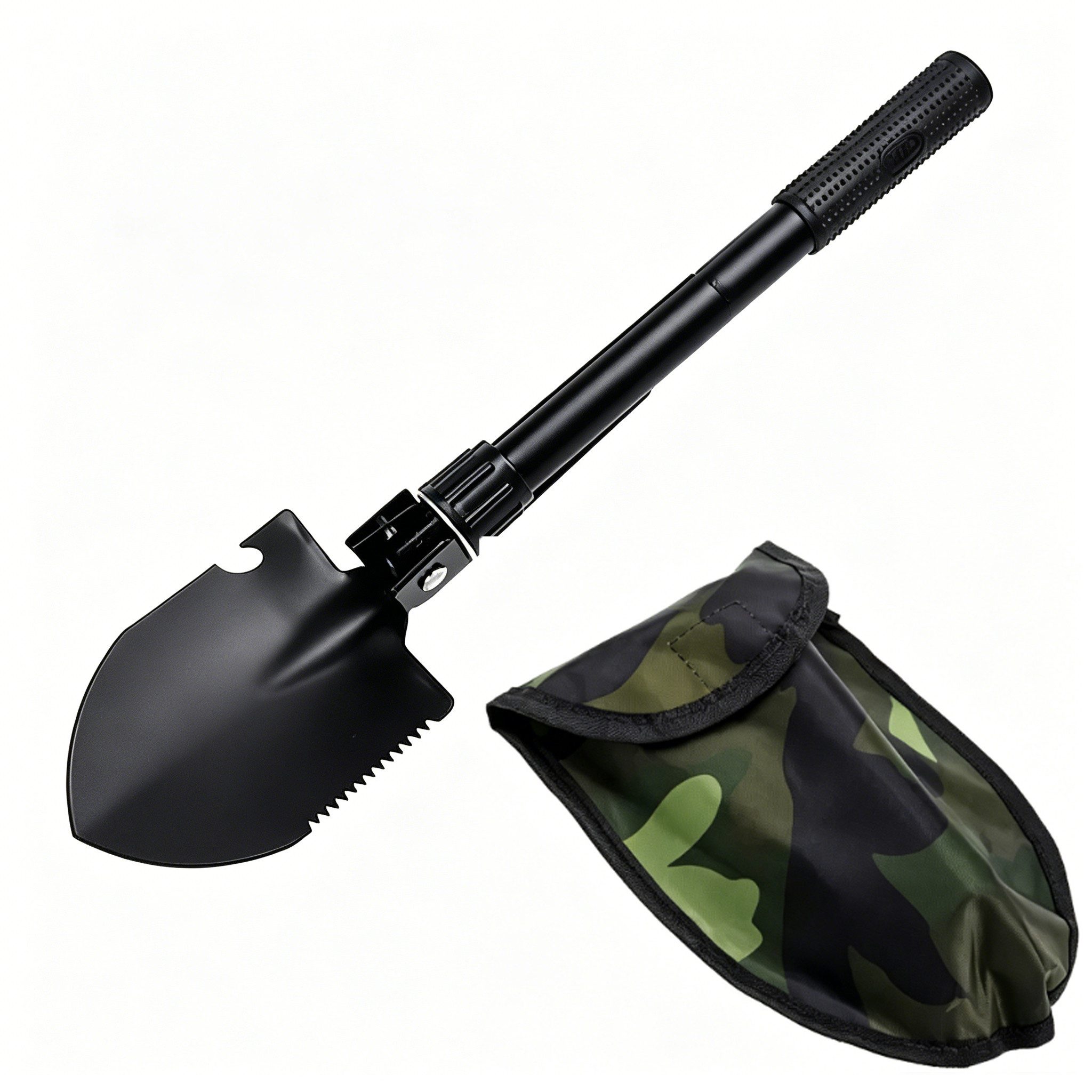 ibettertec Schaufel Outdoor-Schaufel Faltbare Tragbare LKW-Montierte Ingenieur-Schaufel, Outdoor Multifunktions Klappschaufel für Camping, Wandern, Angeln