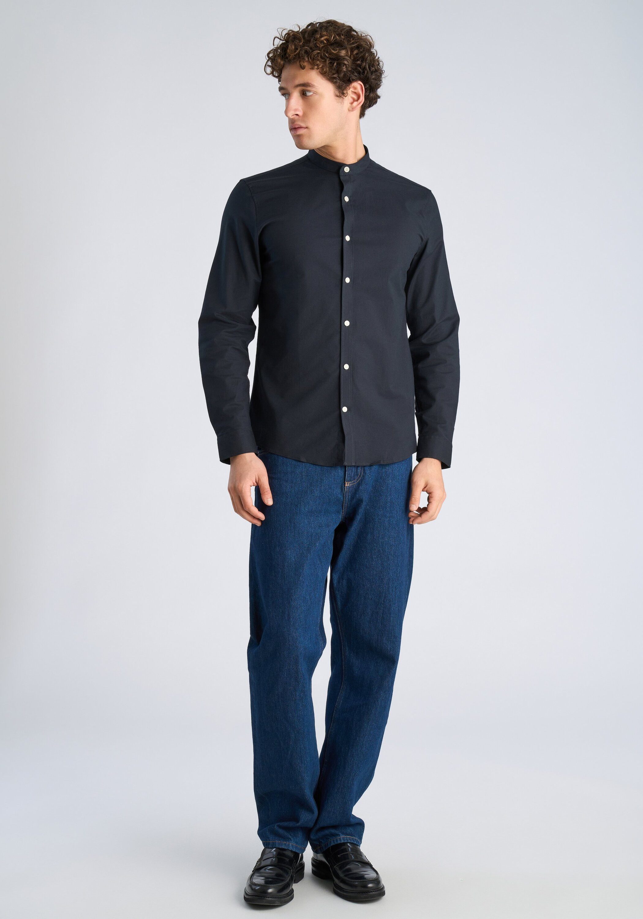 LINDBERGH Businesshemd Oxford-Hemd (Langarm) Relaxed Fit – Bild 4 von 5