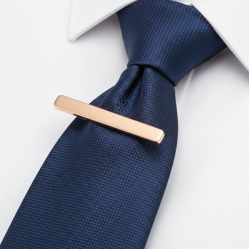 Karisma Krawattennadel Krawattennadel Herren – Edelstahl 316L – Krawattenclip Goldfarben, /Krawattenklammer/Tie Clip Farbwahl KTC201