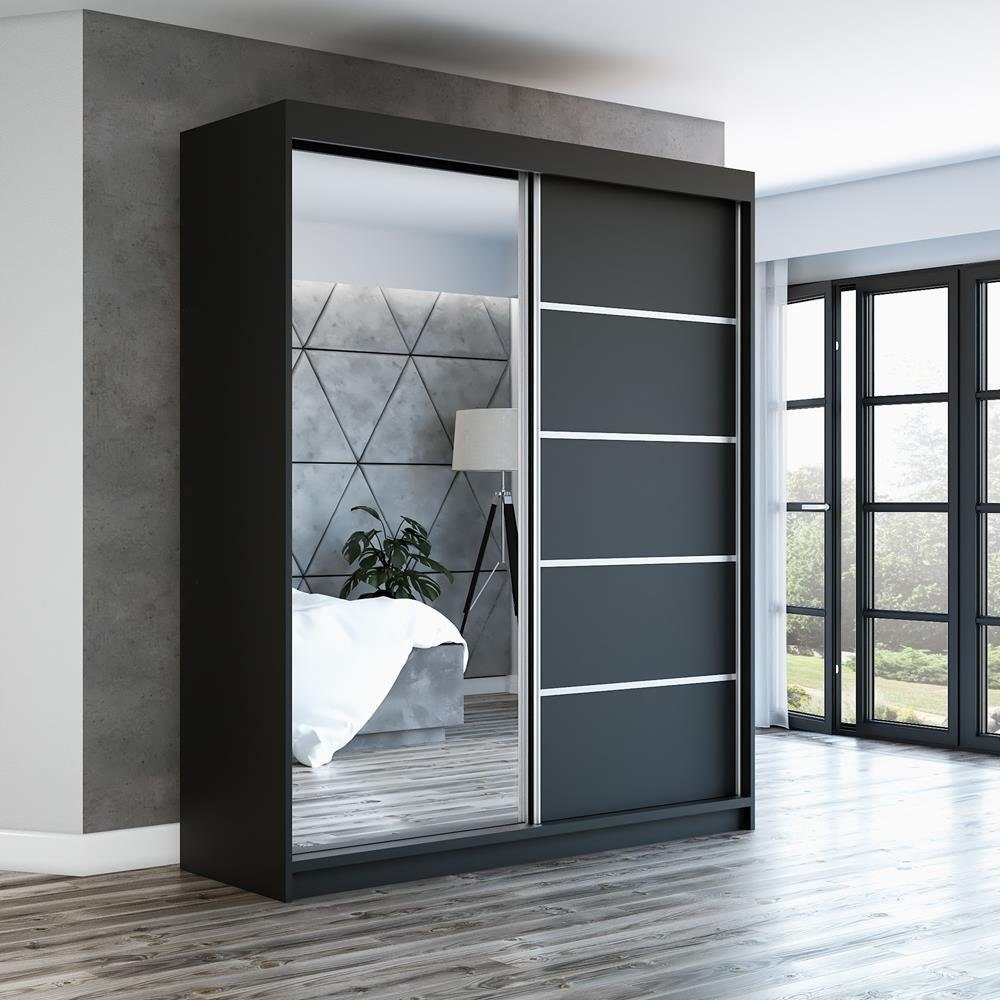 A&J MöbelLand GmbH Schiebetürenschrank BERLIX,2-türig Schrank mit Spiegel ( günstig online kaufen