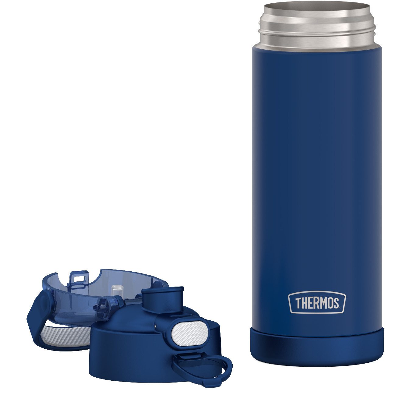 THERMOS Isolierflasche FUNTAINER Water Bottle, doppelwandiger Edelstahl, spülmaschinenfest, 0,47l, 12h kalt, mit dichschließendem Push Button Lid