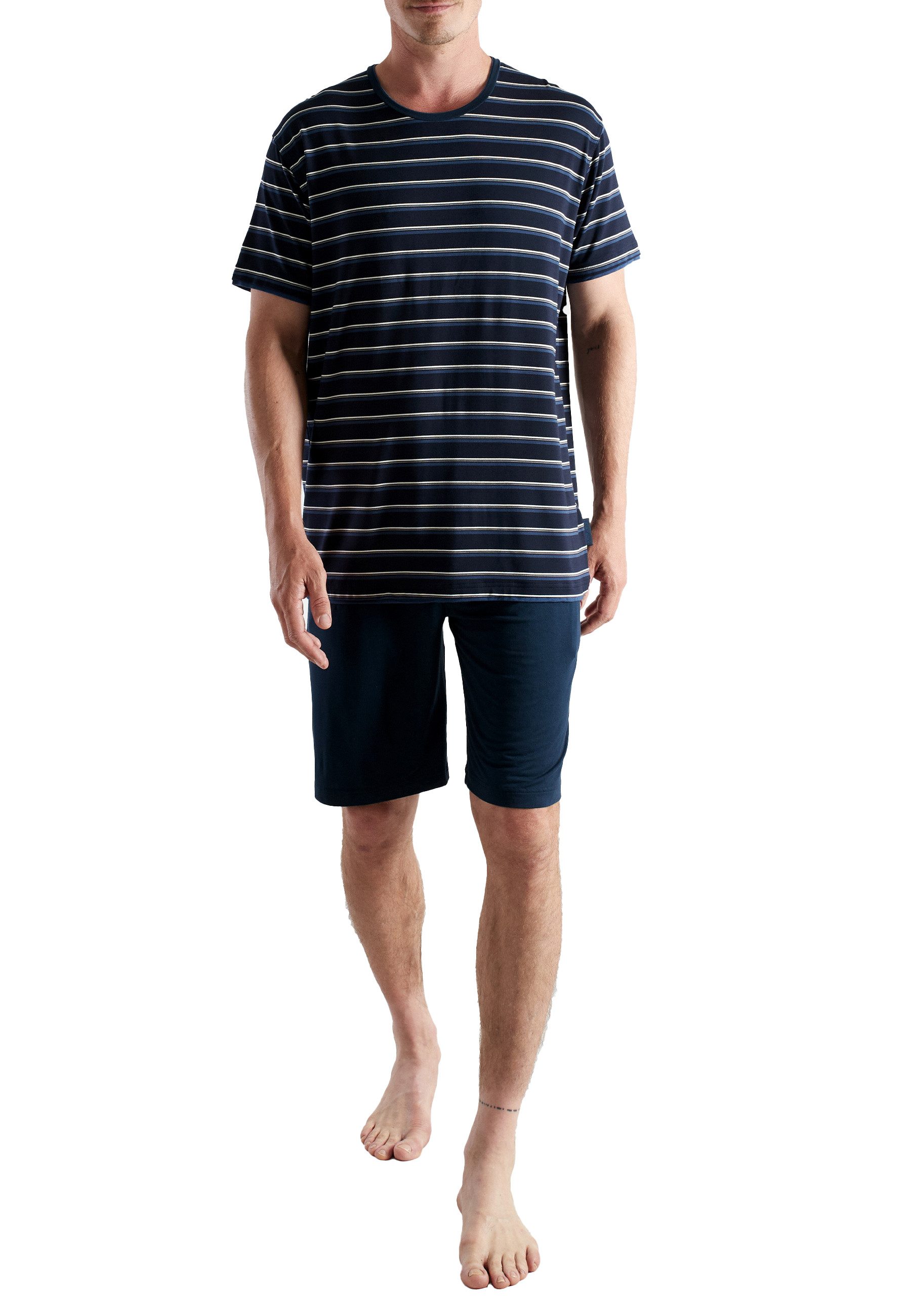 Shorty CECEBA Herren Shorty blau quergestreift