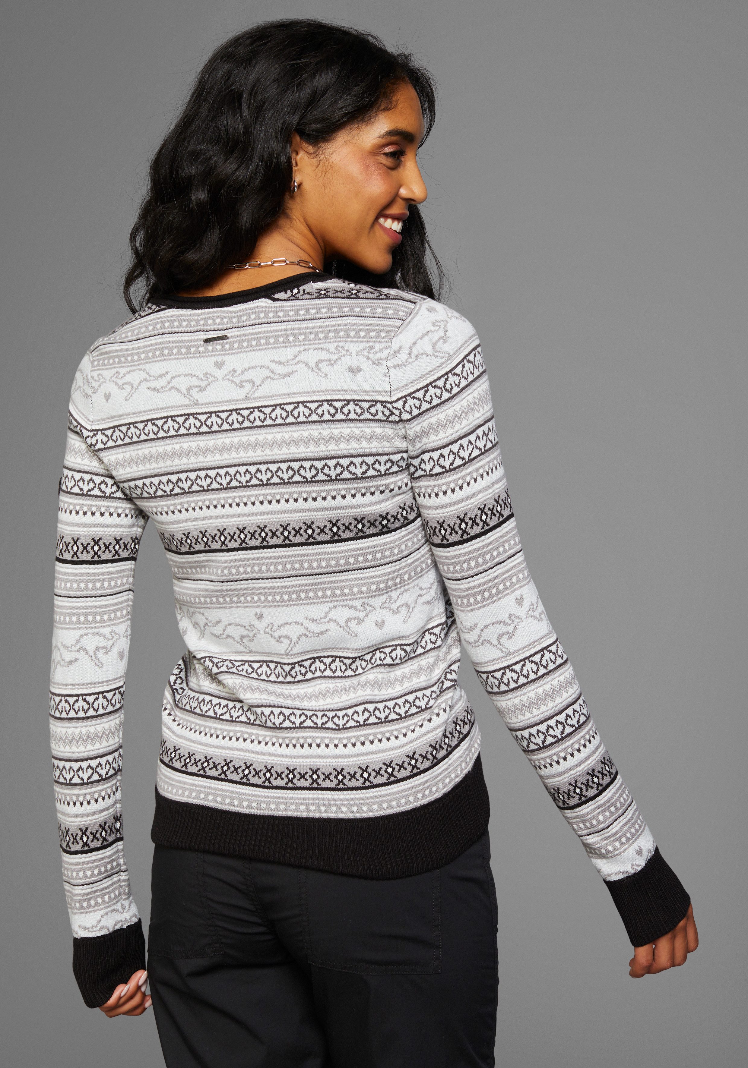 KangaROOS Norwegerpullover im Jaquard-Feinstrick günstig online kaufen