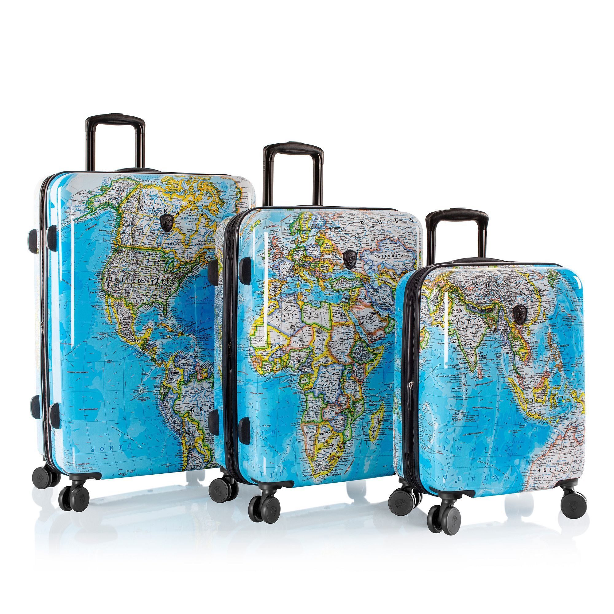 Heys Trolleyset Black Camo, 4 Rollen, (3-teilig, 3 tlg), Polycarbonat