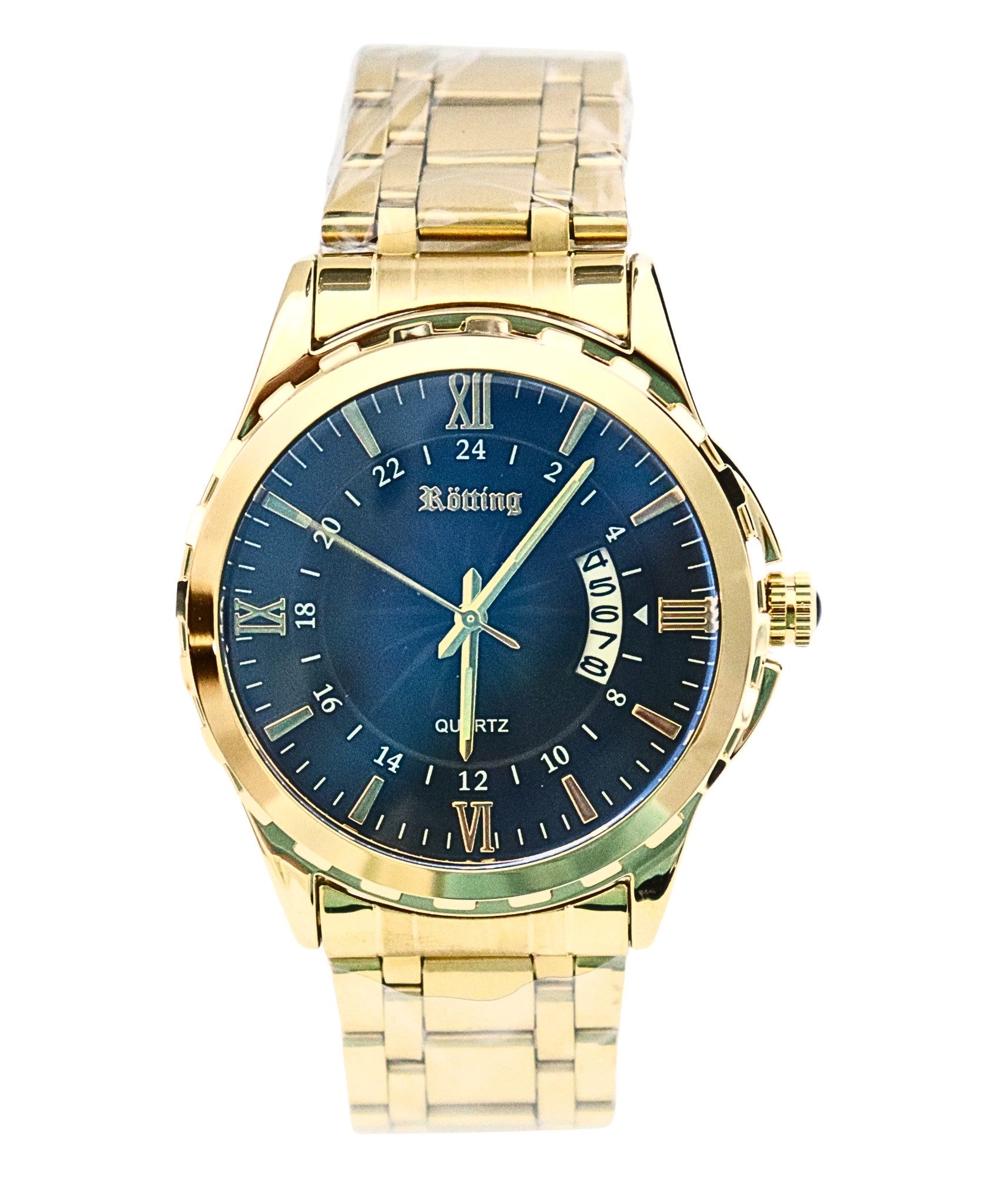 Rötting Design Quarzuhr Herrenuhr Collection "Rötting" schwarzes Ziffernblatt Datumsanzeige
