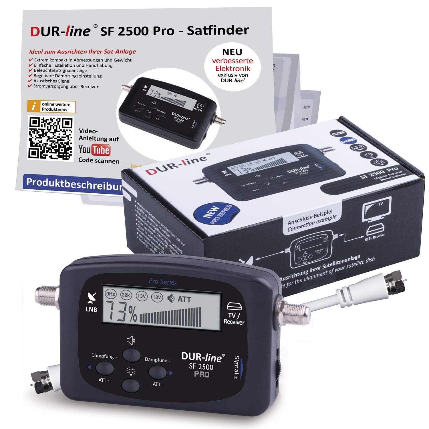 2500 - Pro SF Elekt Neue DUR-line - - Satfinder NEU SAT-Kabel Display, DUR-line® Besseres