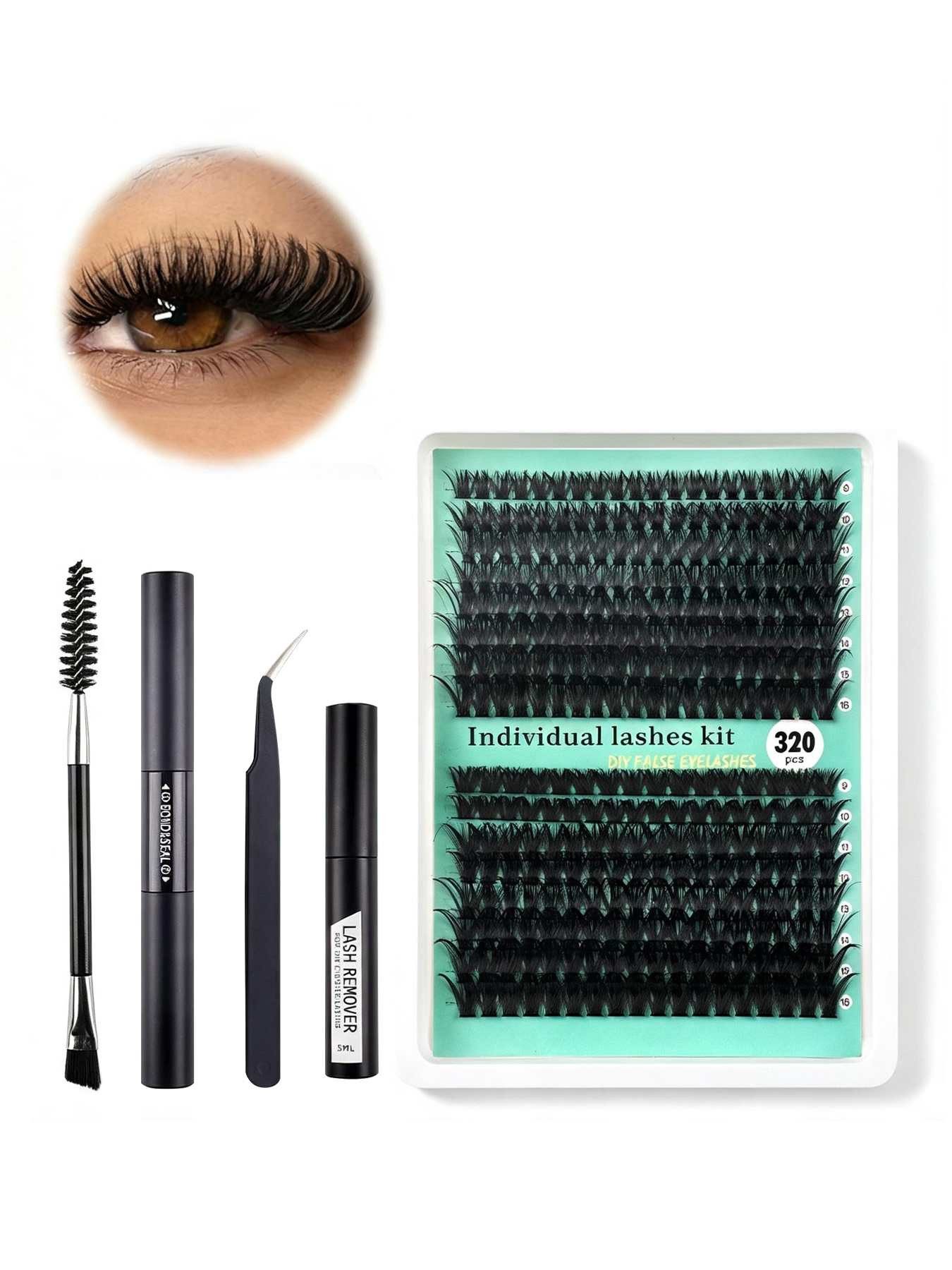 DEBAIJIA Einzelwimpern Segmentierte falsche Wimpern, wiederverwendbare Cluster Wimpern