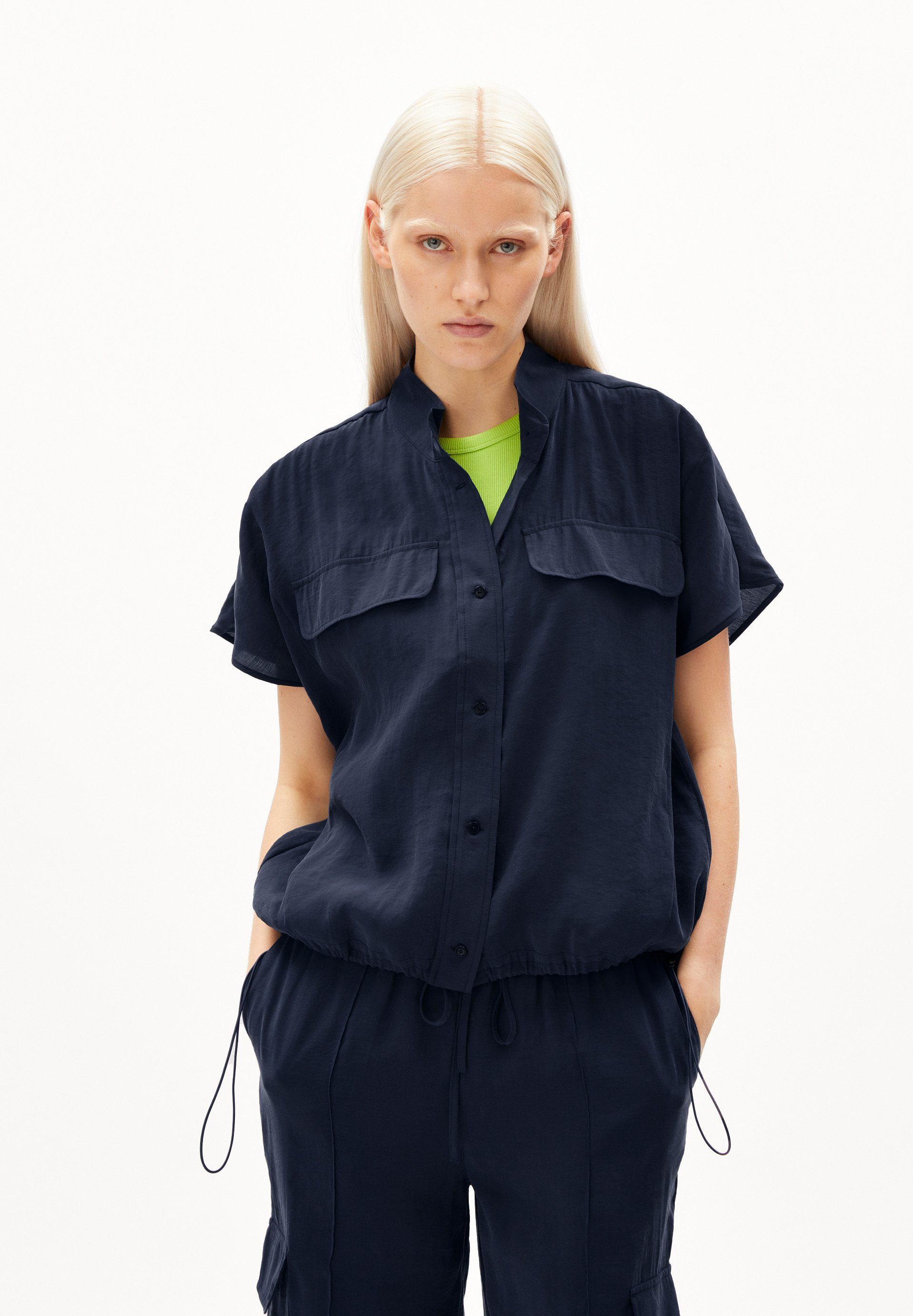 Armedangels Hemdbluse BAHAAREH Bluse Oversized Fit aus TENCEL™ Modal Mix (1-tlg) Oversized Fit