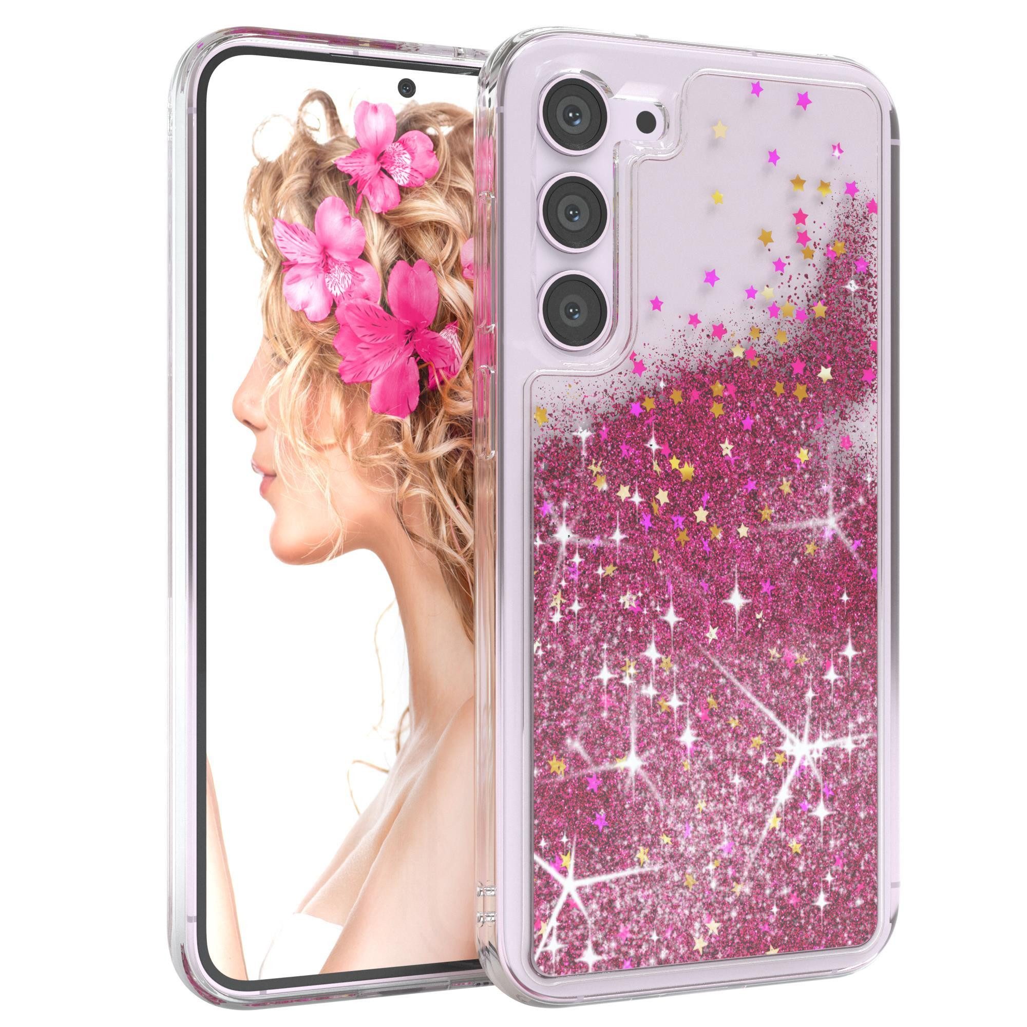 Handyhülle Liquid Glittery Case für Samsung Galaxy S23 Plus