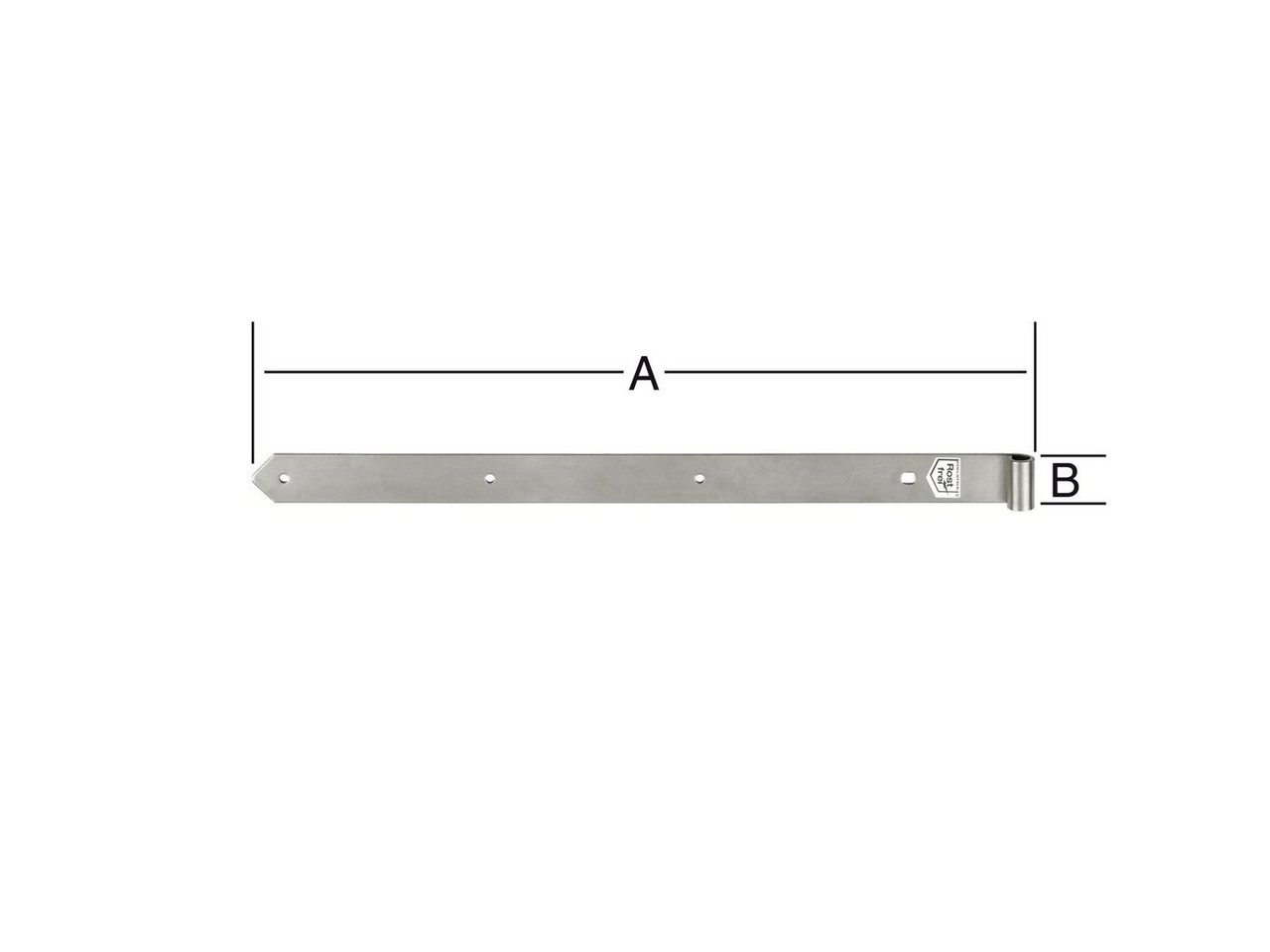 Thumbnail - Vormann Ladenband Vormann Ladenbänder halbschwer 400 x 40 x 13 mm
