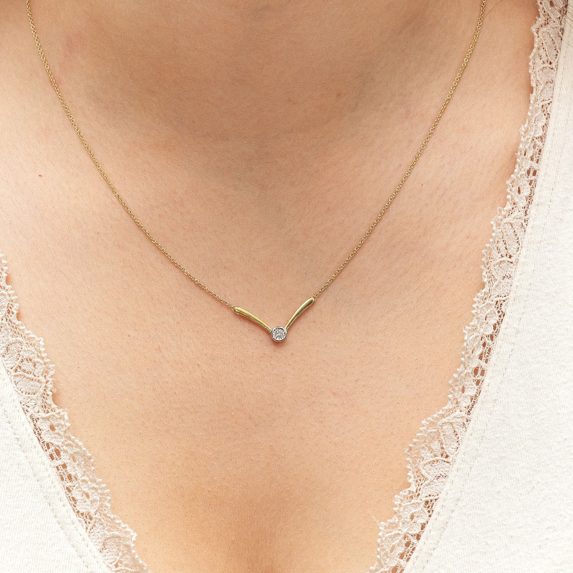 Diamonds by Ellen K. Collierkettchen Gold 375 mit Brillant 0,03ct.