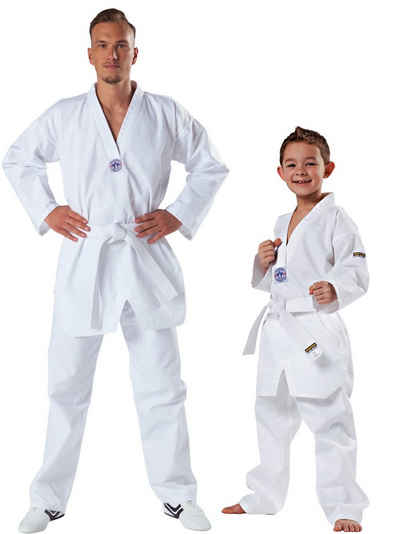 KWON Taekwondoanzug »Song Taekwondo Anzug mit Gürtel Hose und Jacke Club Line« (komplett, 3 Teile), Kinder, Erwachsene, Größen: 90 - 210 cm, weiß, 8 OZ