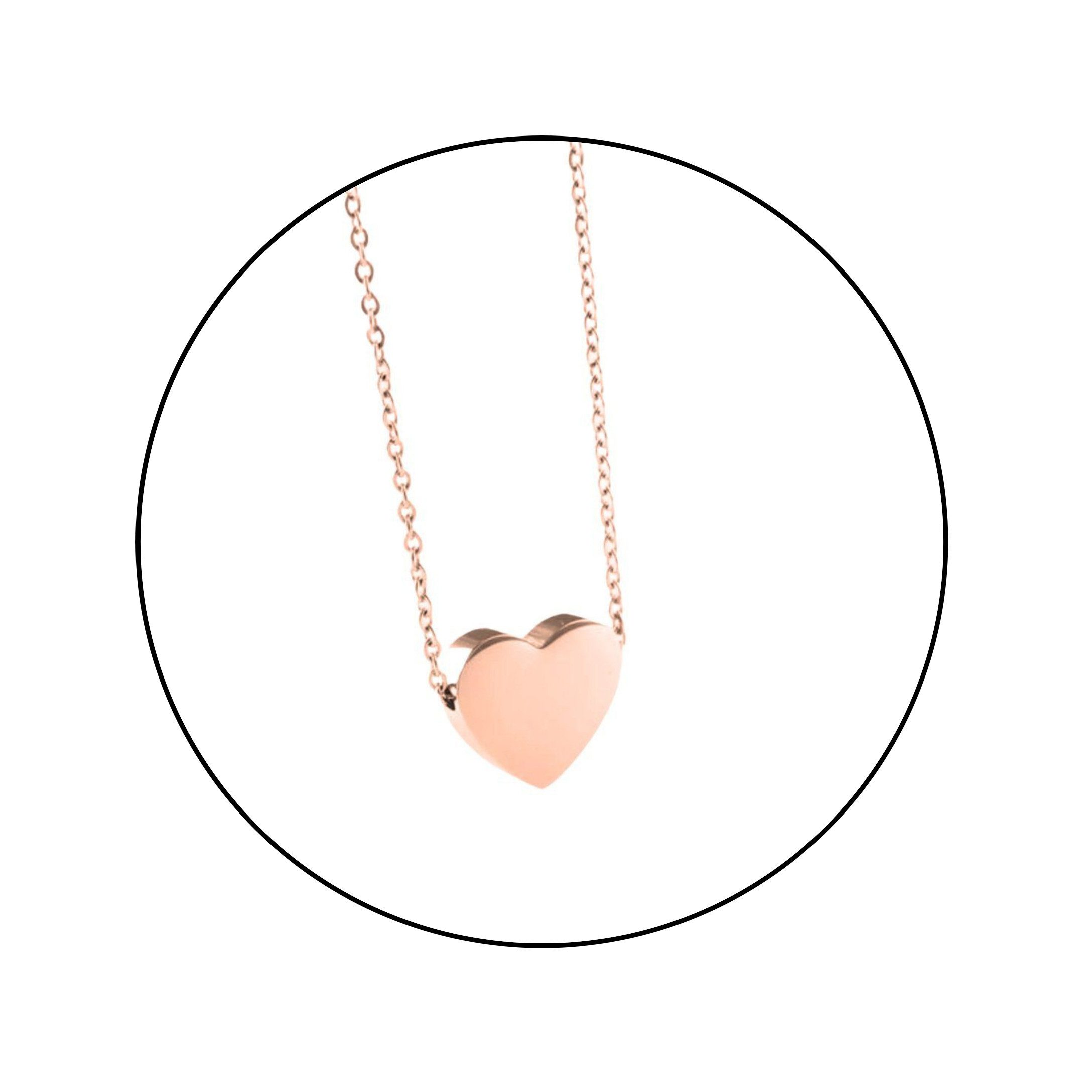 GOLDKLEIN Edelstahlkette Edelstahl Schmuck Herz Halskette, günstig online kaufen