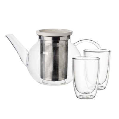 Villeroy & Boch Teekanne »Artesano Hot&Cold Beverages Teeset 3er Set«, (1x Teekanne, 2x Tassen), Spülmaschinengeeignet