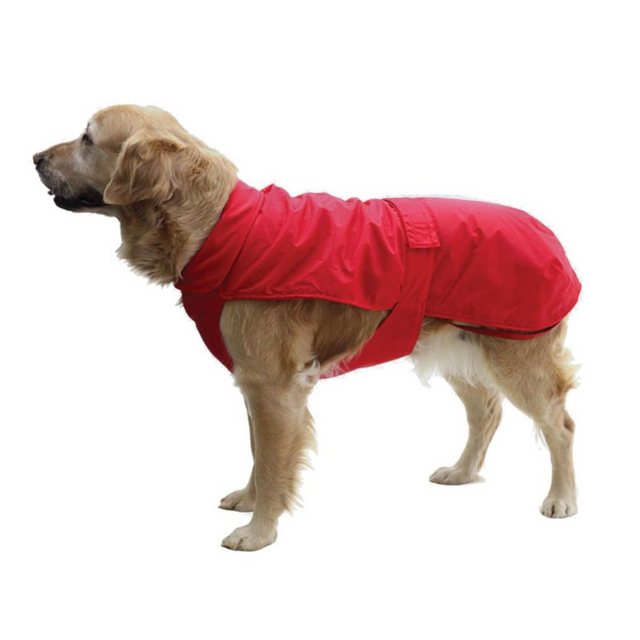 Fashion Dog Hunderegenmantel Hunde-Regenmantel mit Fleecefutter – Rot