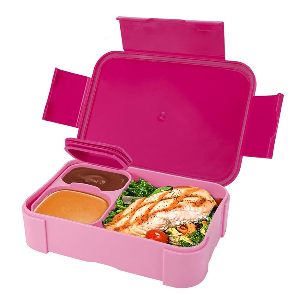 TUWENA Lunchbox Brotdose Kinder mit Fächern, Auslaufsichere Bento-Box, Reise-Lunchbox, Jausenbox Brotbox für Schule, Picknick, Mikrowellen/ Spülmaschinenfest