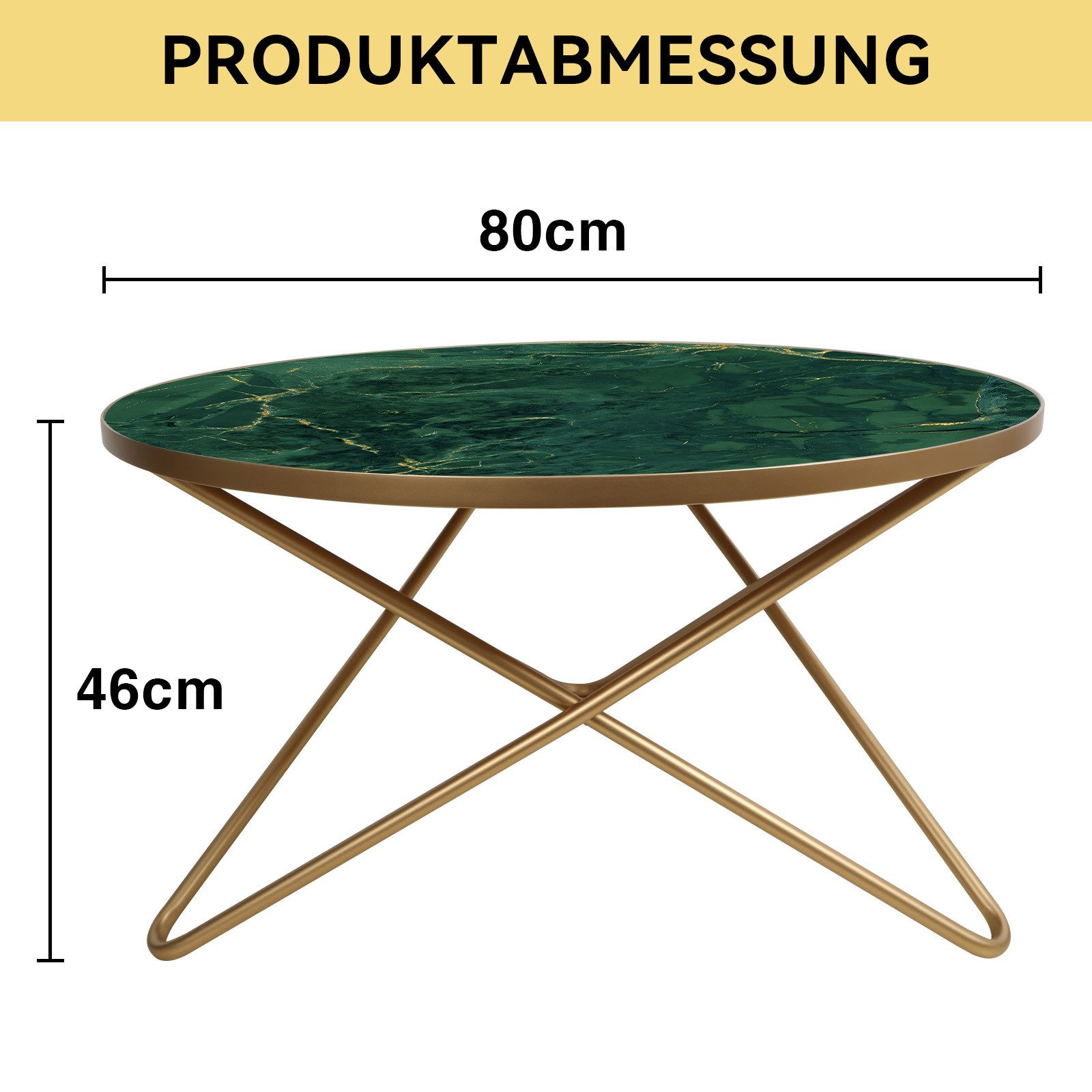 HOLTICO Couchtisch Runder Beistelltisch Wohnzimmertisch Sofatisch günstig online kaufen